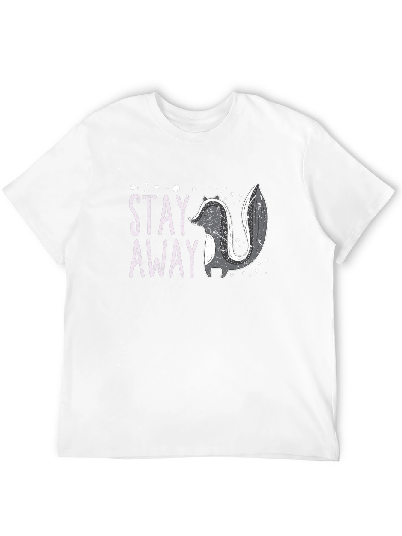 Black Stay Away Skunk Graphic T-Shirt view 12