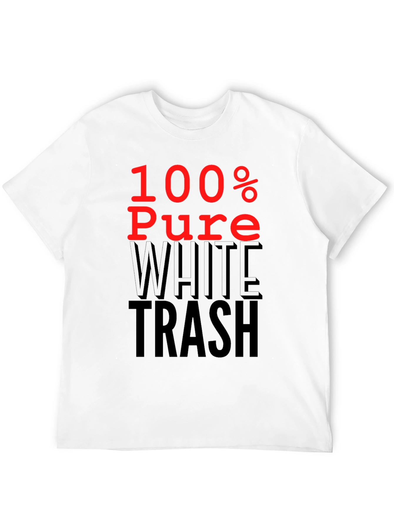 Black 100% Pure White Trash Graphic Tee view 12