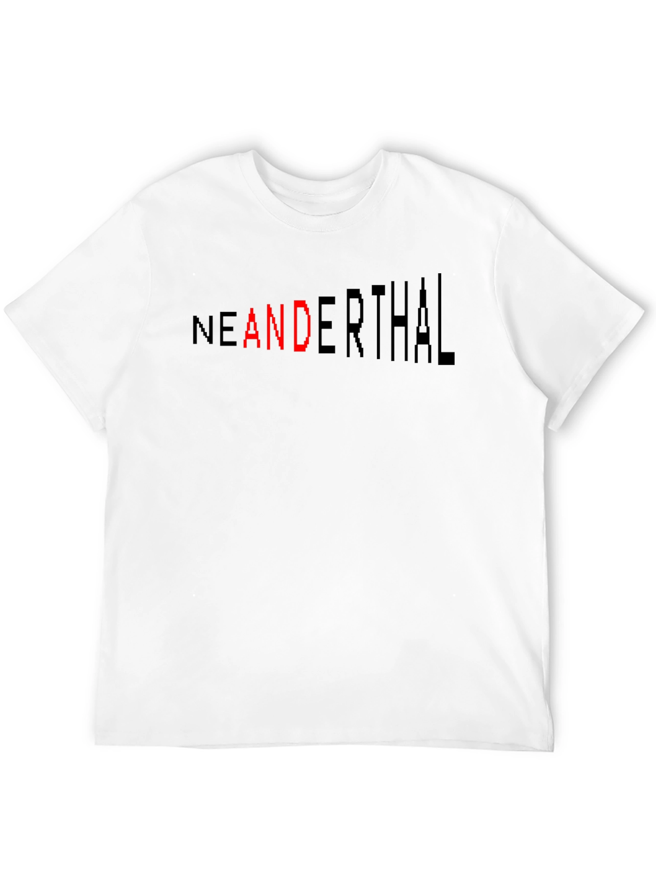 Black Neanderthal Graphic T-Shirt - Modern Twist on Prehistoric view 12