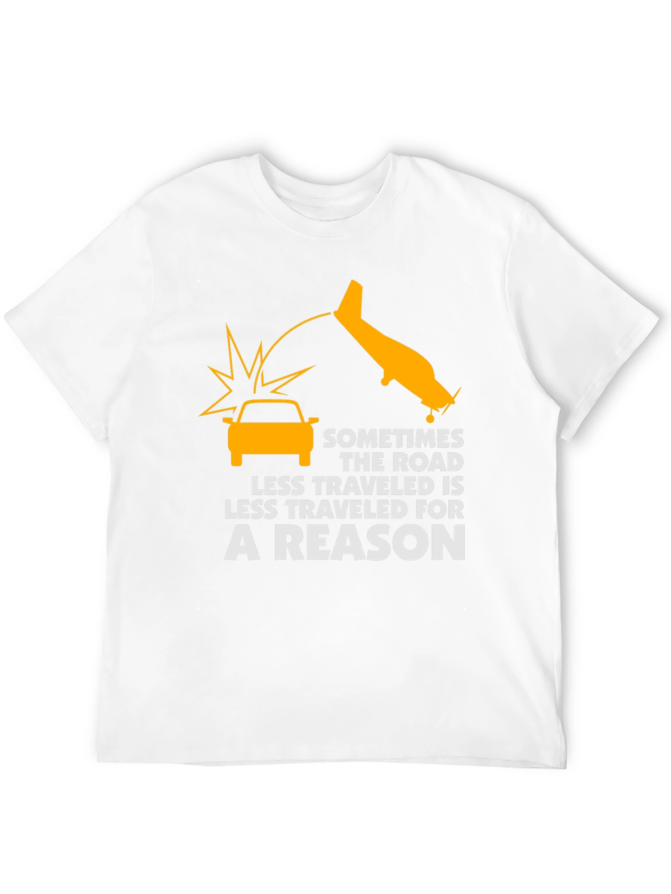 Black Humorous Graphic Tee - Less Traveled Road view 12