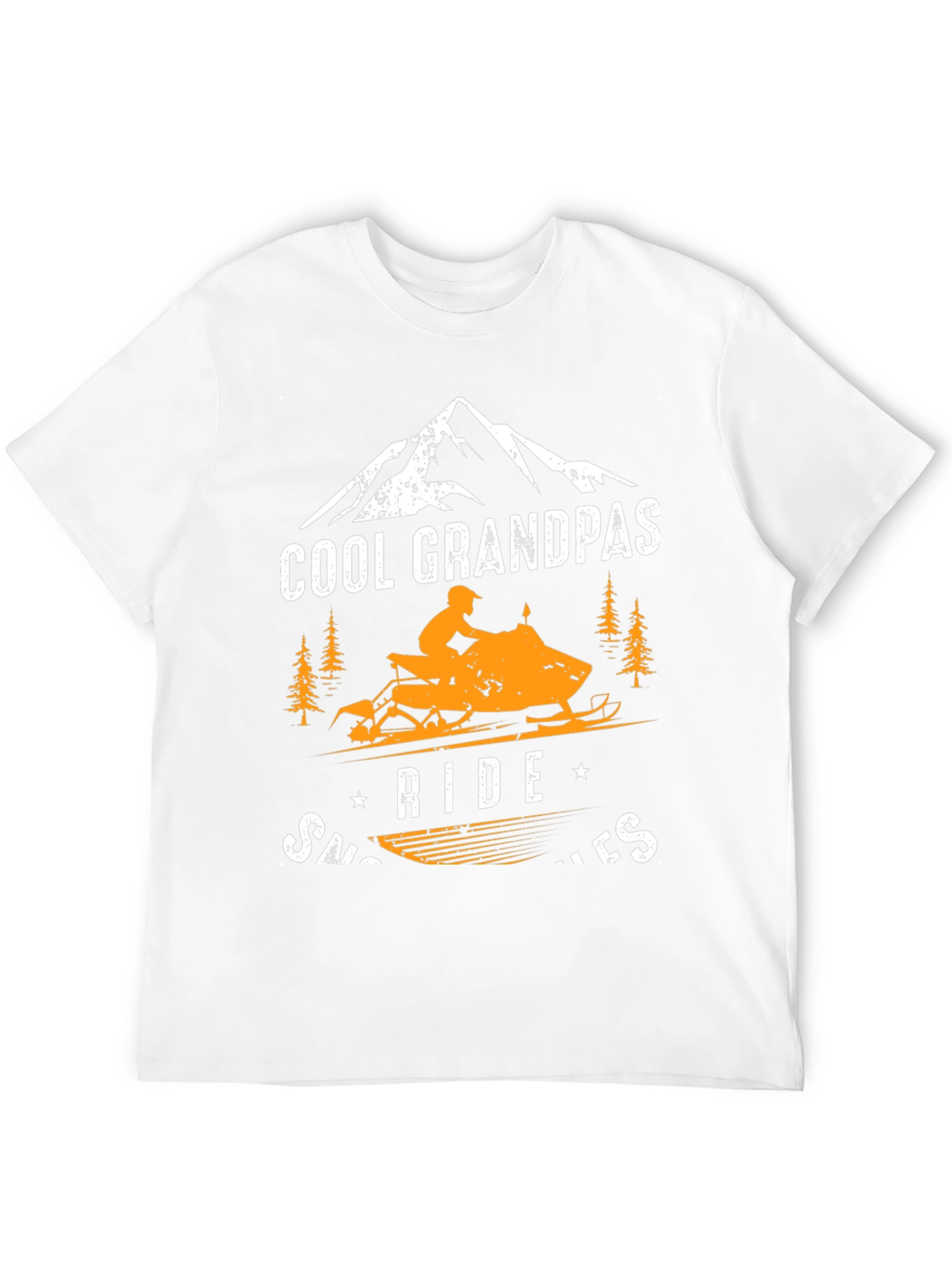 Black Cool Grandpa's Snowmobile Graphic Tee view 12