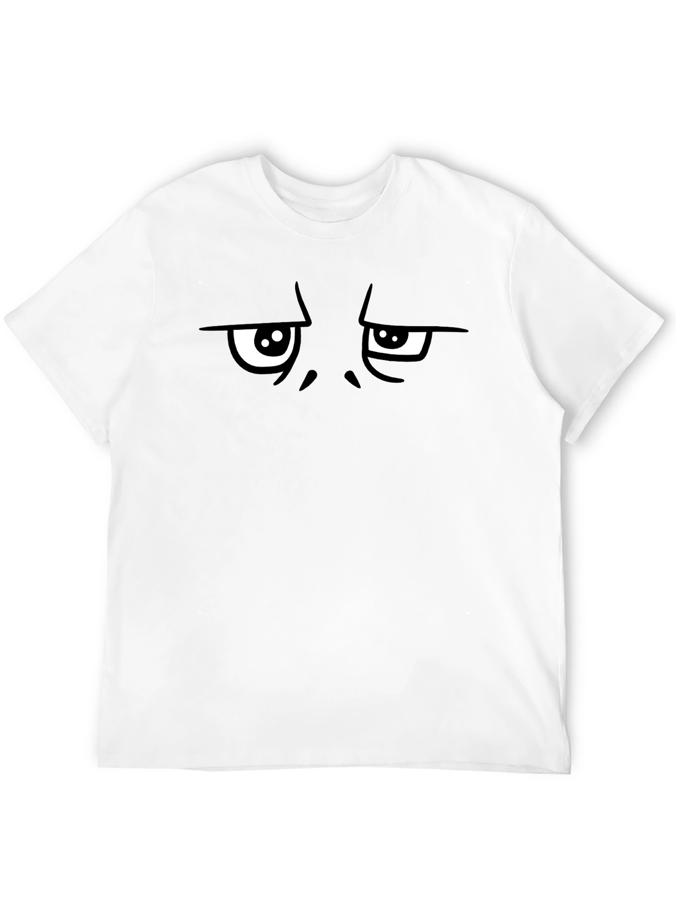 Black Grumpy Face Graphic Tee - Black Humor Shirt view 12