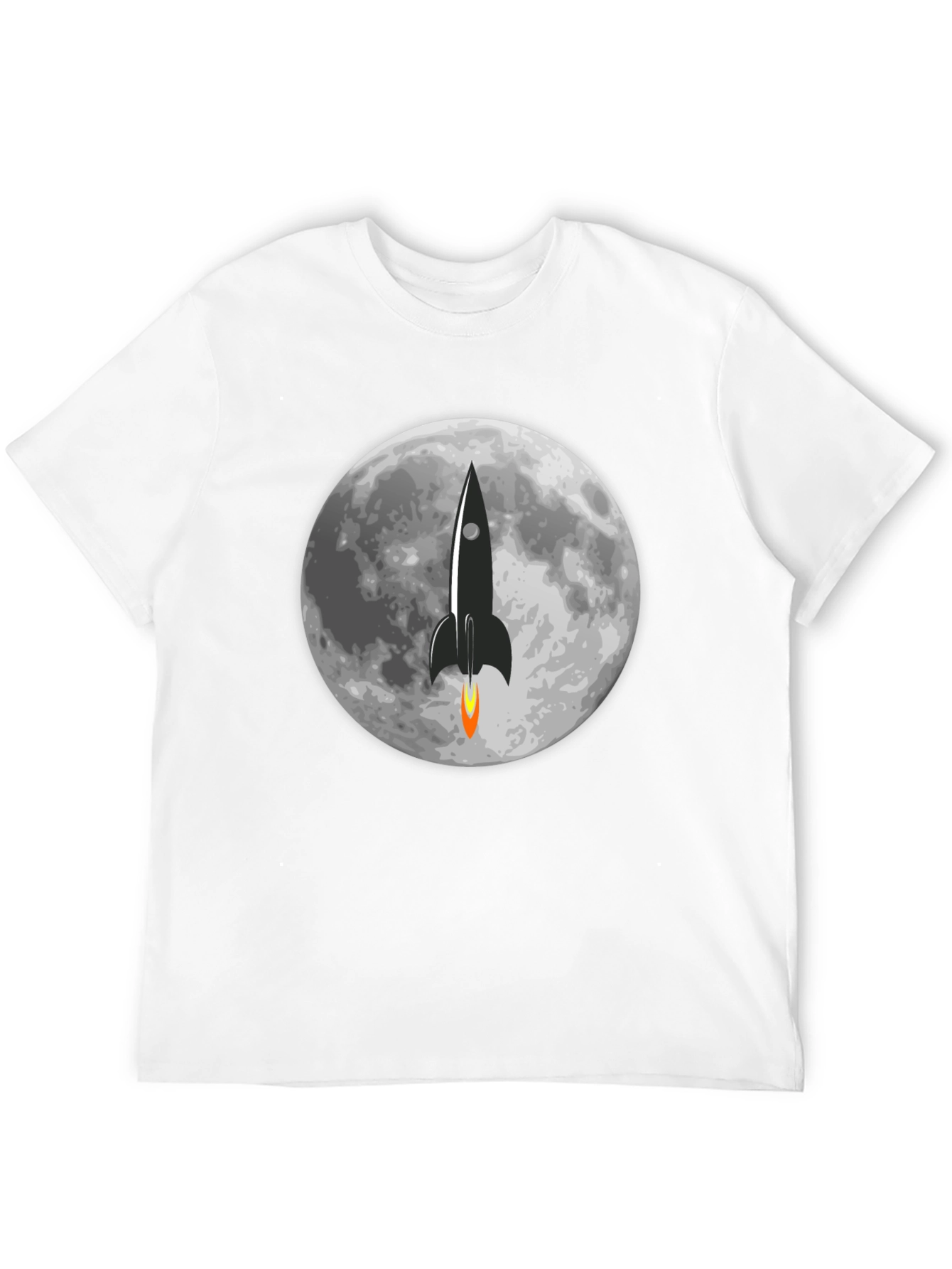 Black Rocket to the Moon Graphic T-Shirt view 12