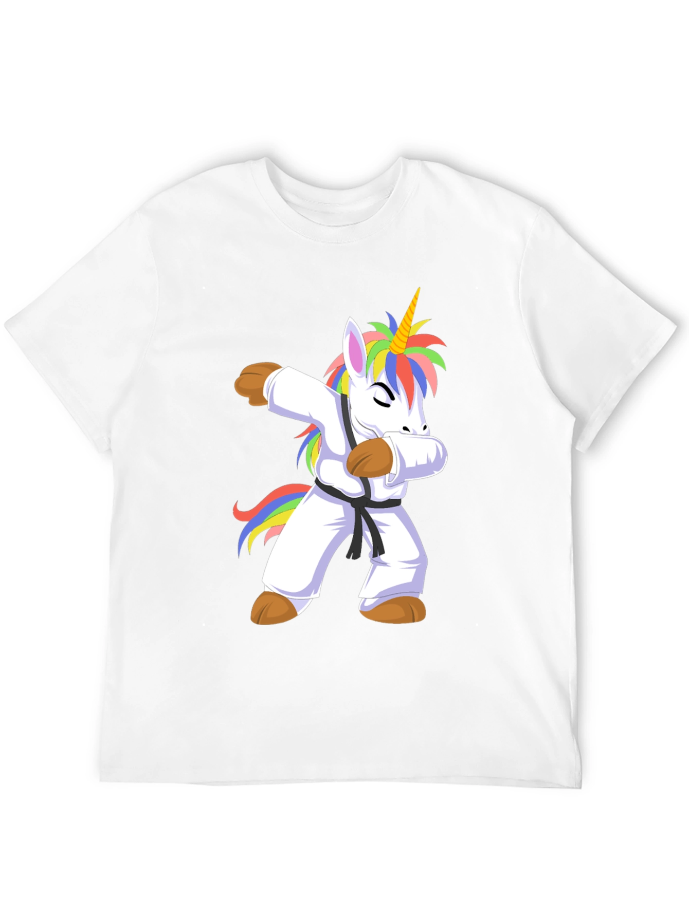 Black Unicorn Karate Dab Black T-Shirt view 12