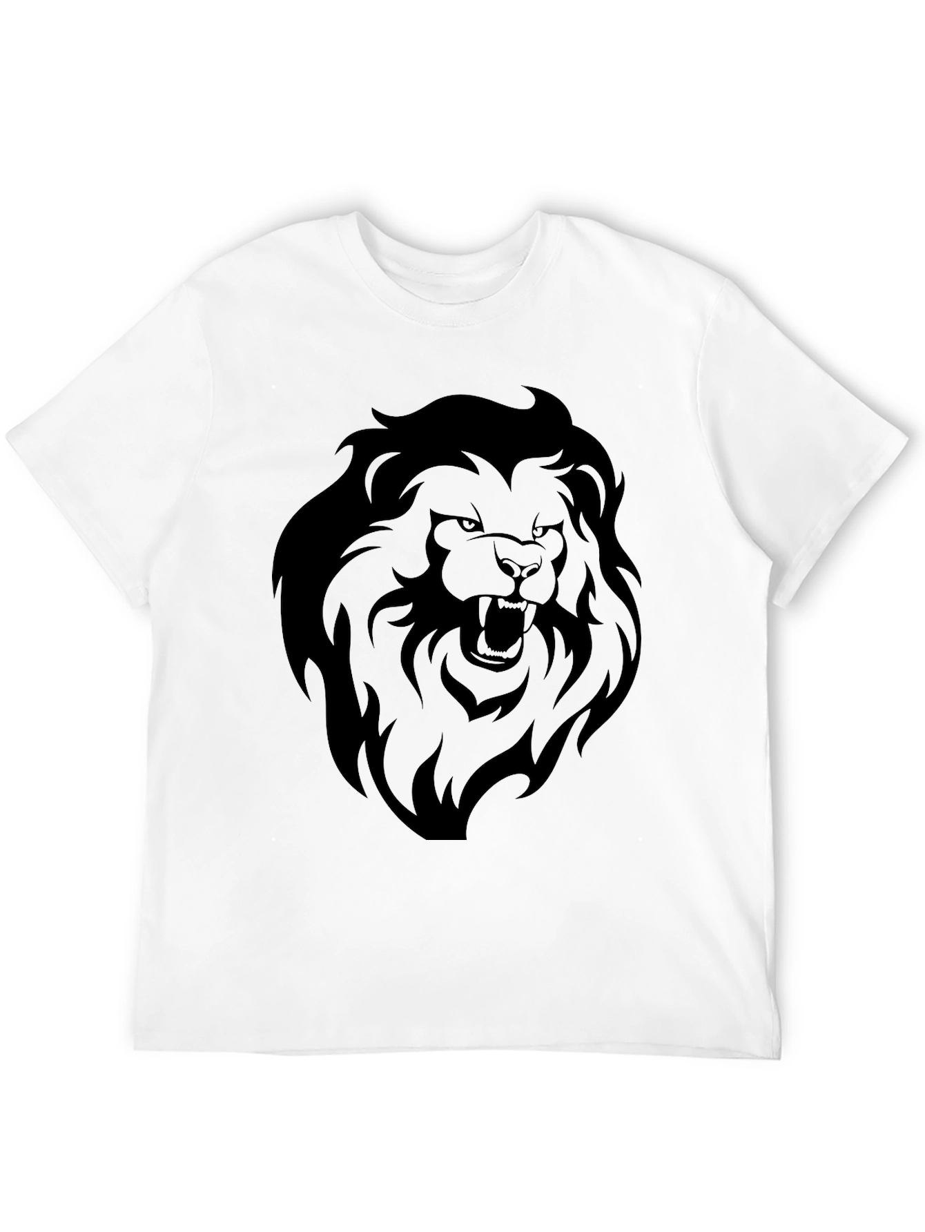Black Bold Lion Graphic Black T-Shirt view 12