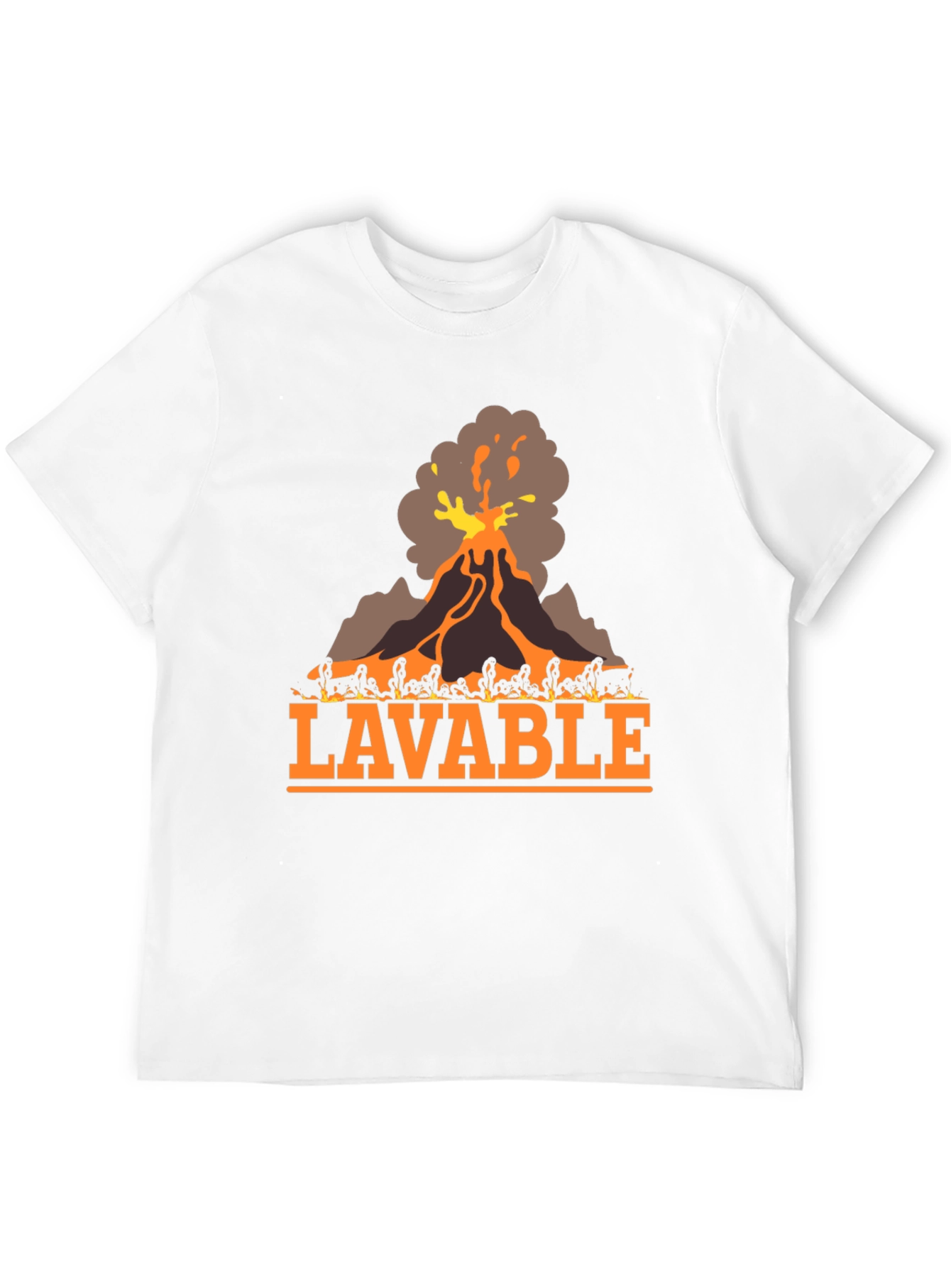 Black Lavable Volcano T-Shirt - Cool Graphic Tee view 12