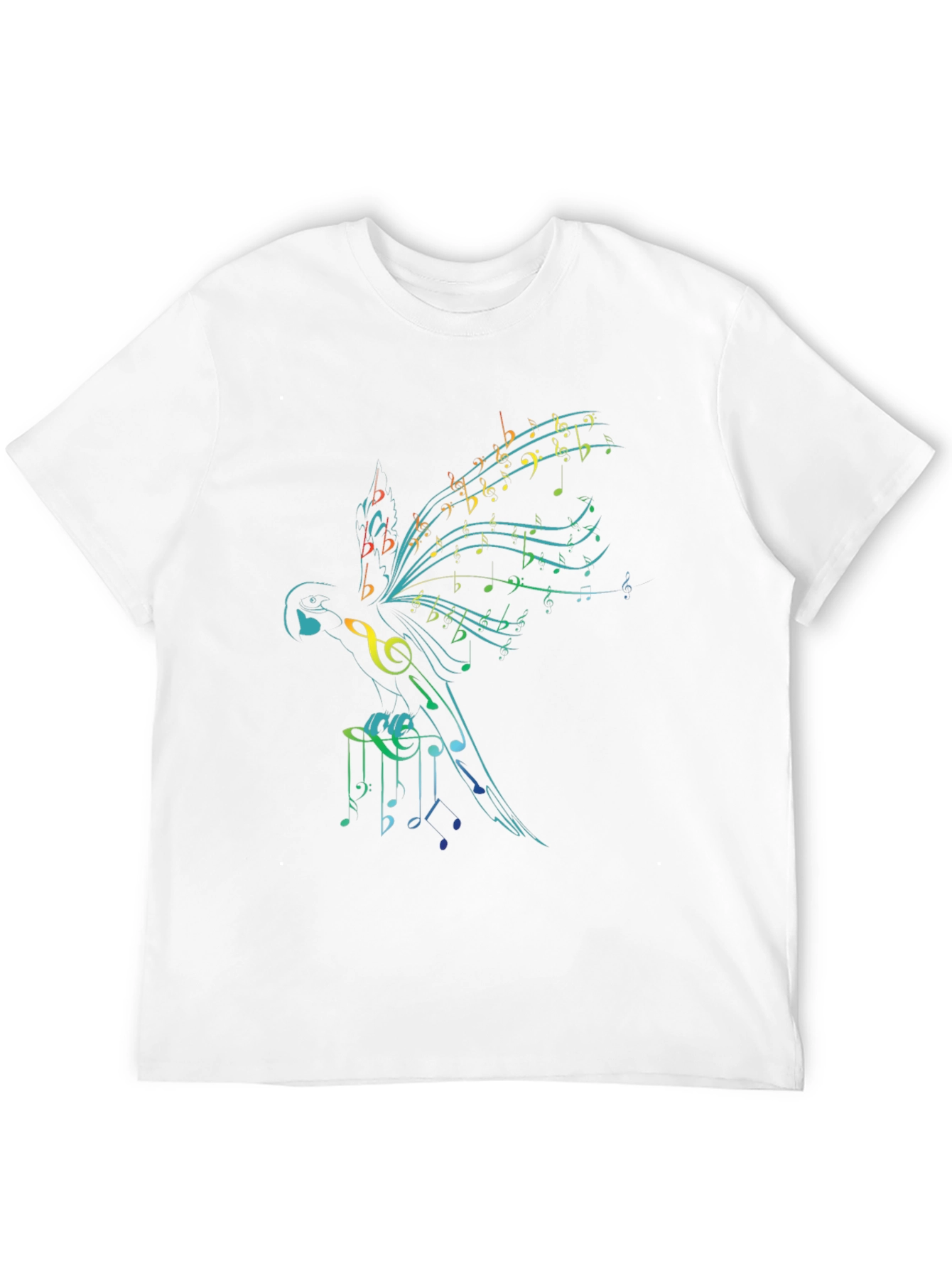 Black Musical Parrot Graphic T-Shirt - Unique Design view 12