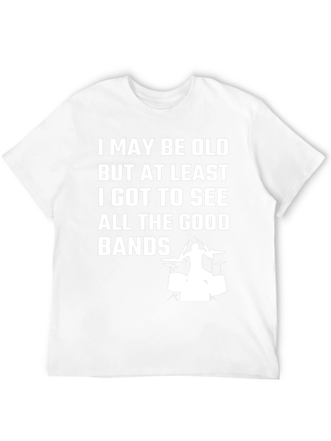 Black Funny Old Drummer T-Shirt - Good Bands view 12
