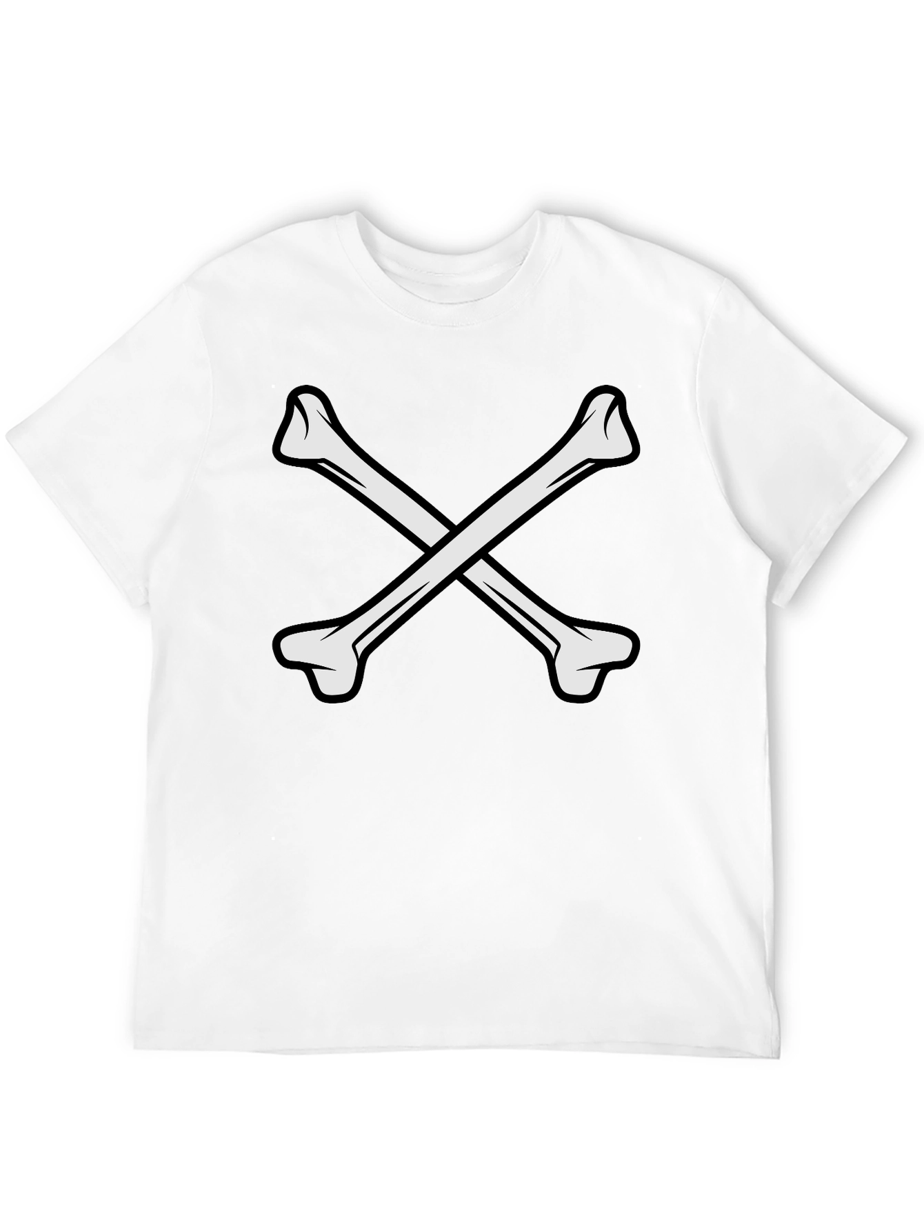 Black Crossbones Graphic Tee - Black Casual Shirt view 12