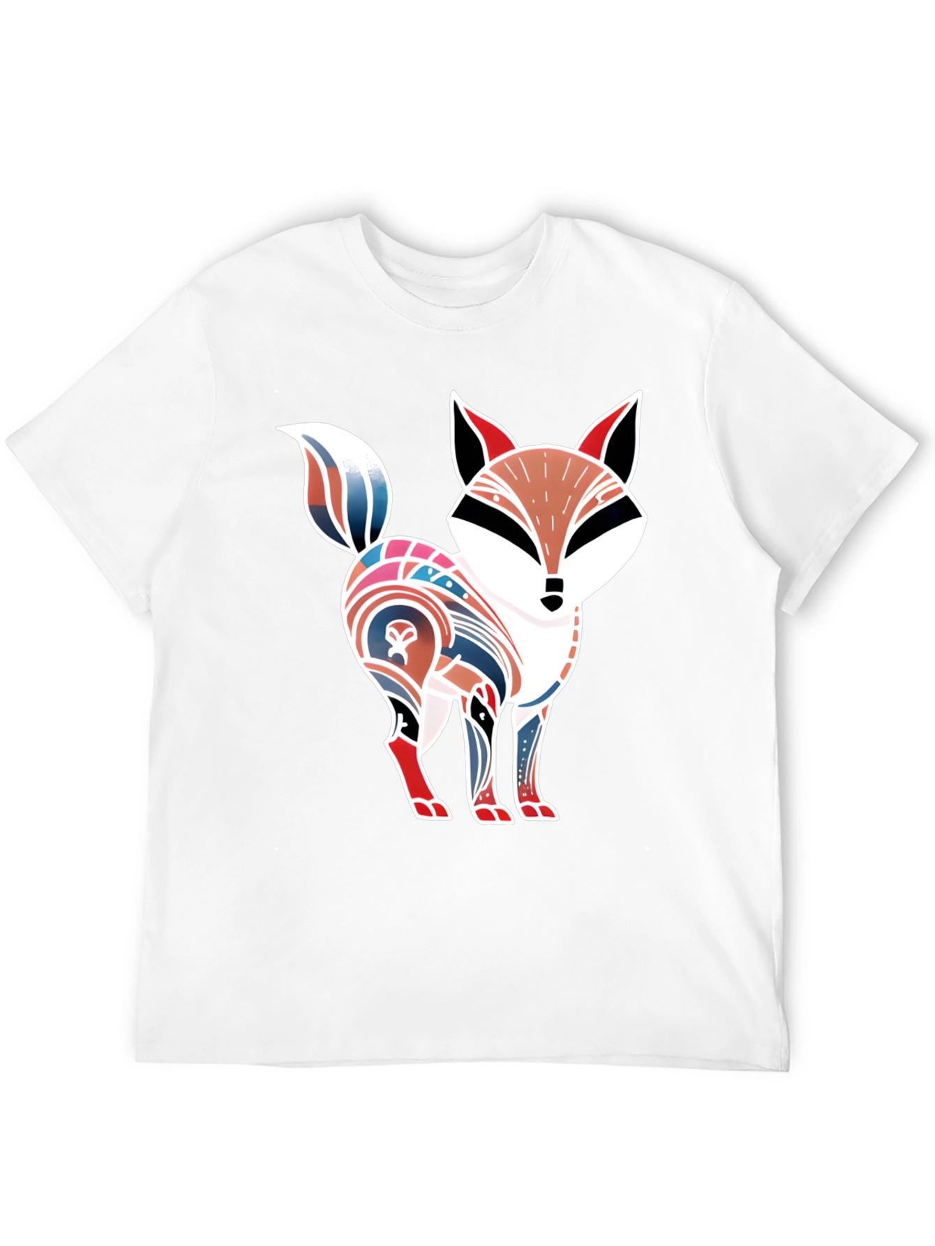 Black Stylized Fox Graphic Tee - Unique Design view 12