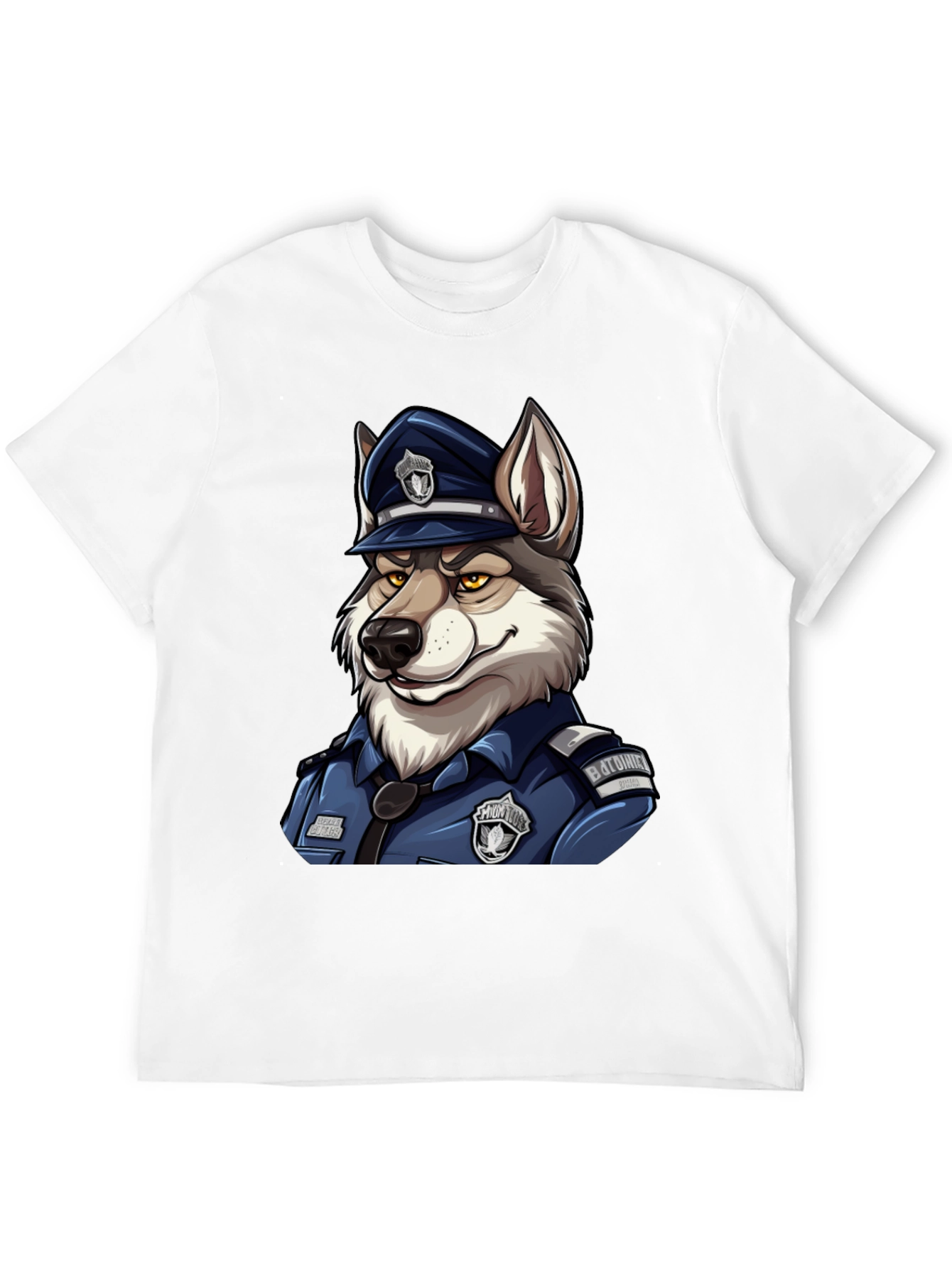 Black Wolf Cop Graphic T-Shirt - Black view 12