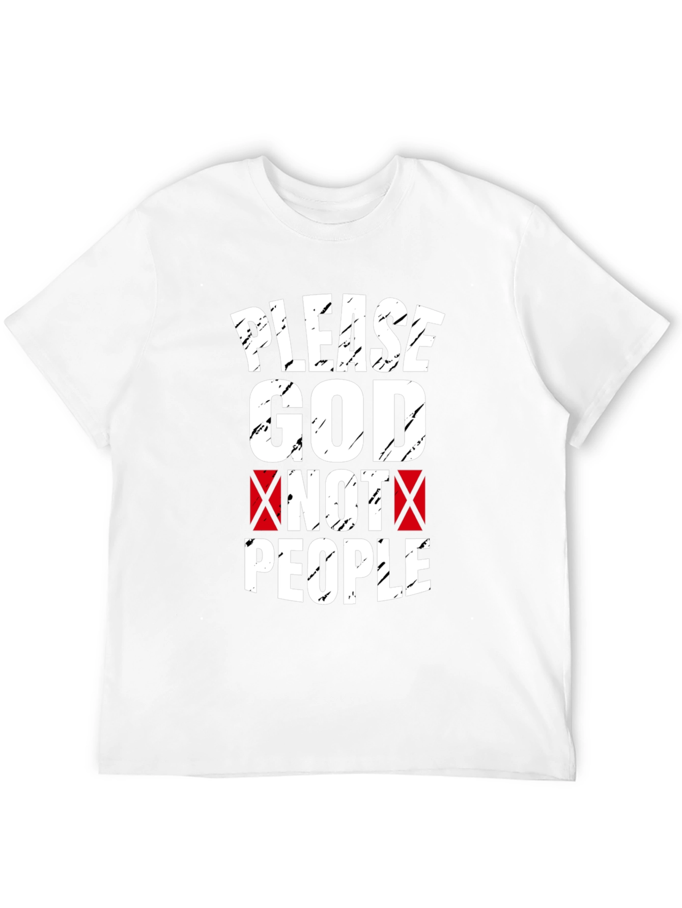 Black Please God Not People Graphic Tee view 12