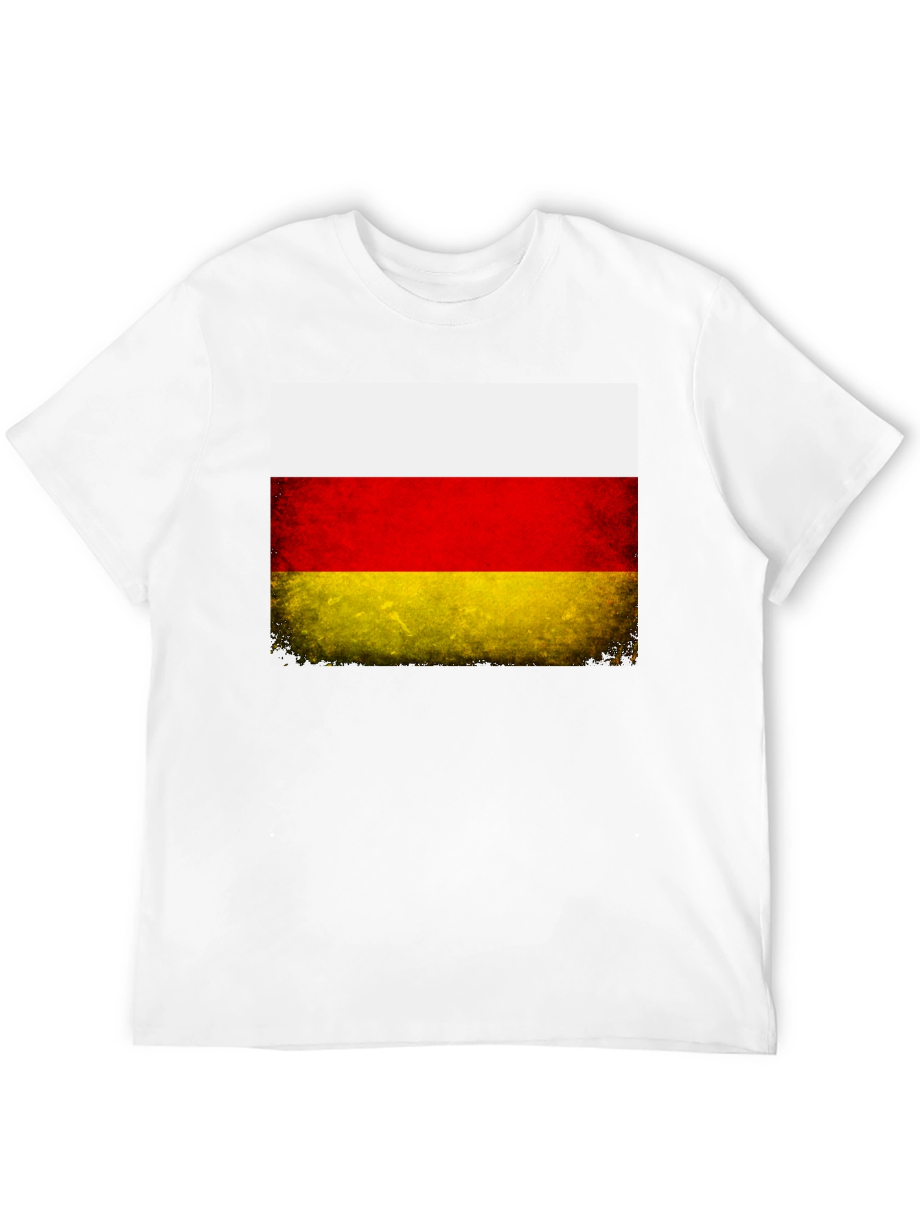 Black Ossetia Flag Distressed Black T-Shirt view 12