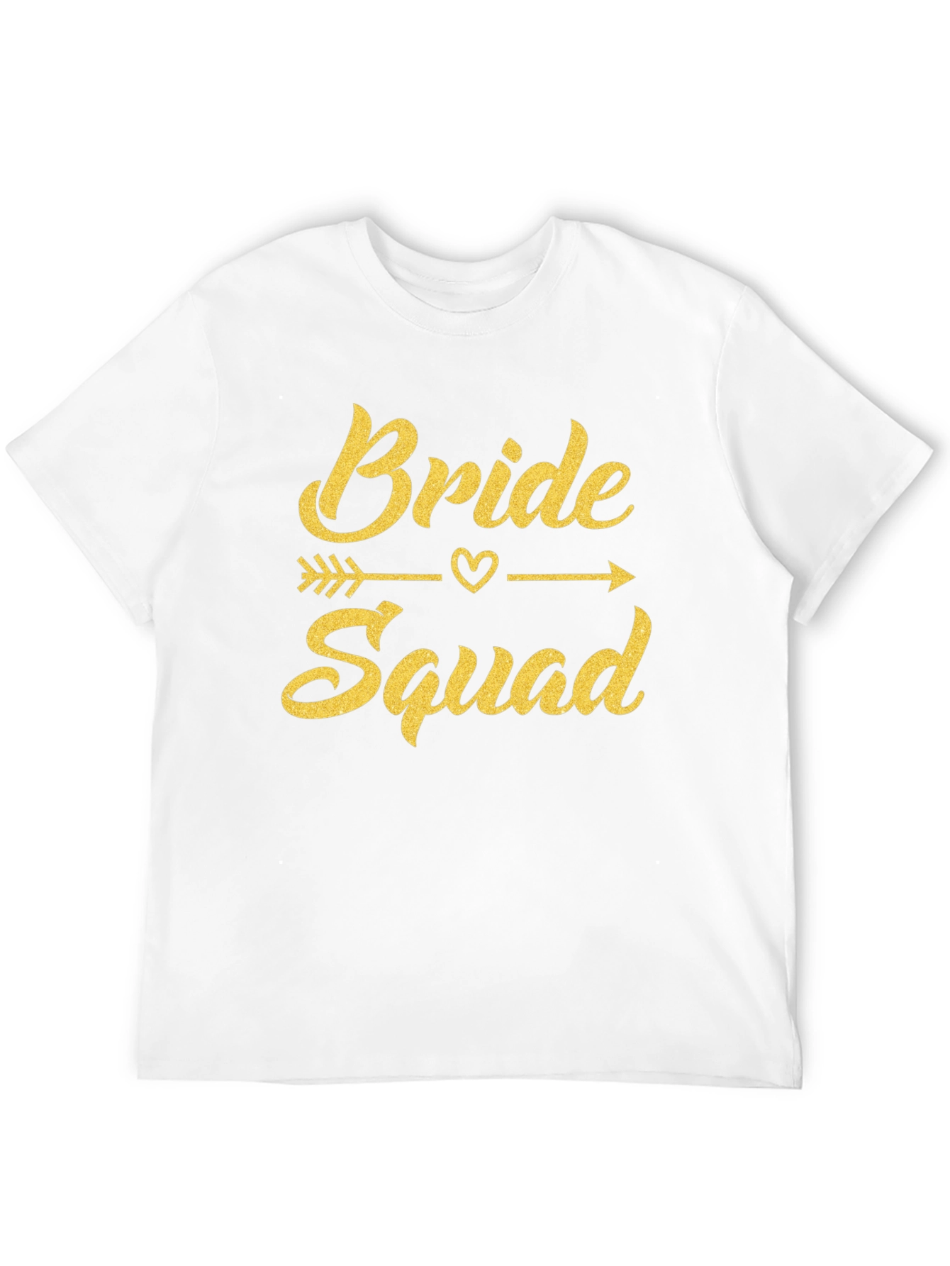 Black Bride Squad T-Shirt - Gold Glitter Print Bridal Party Tee view 12