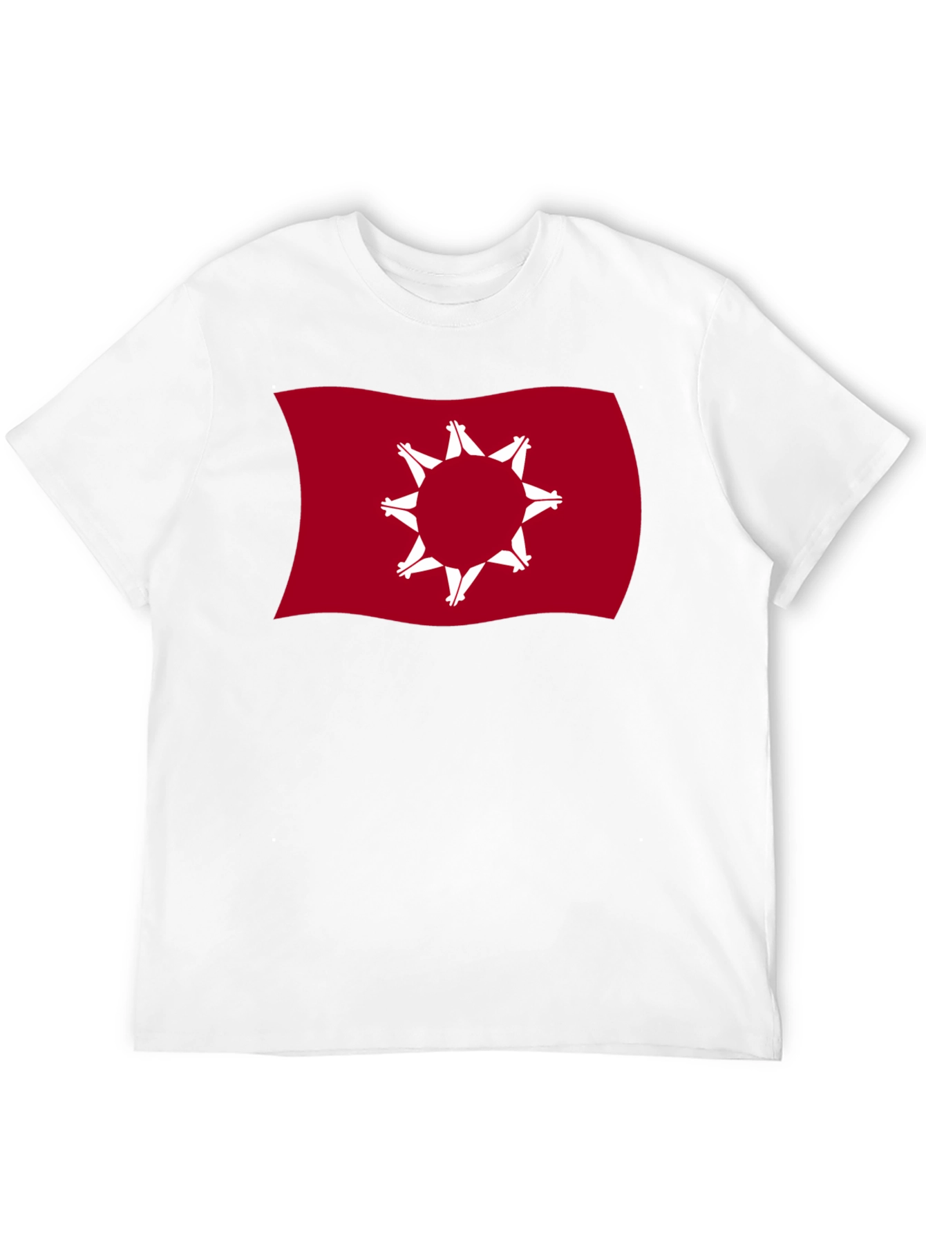 Black Wavy Native American Flag Graphic Tee - Black view 12