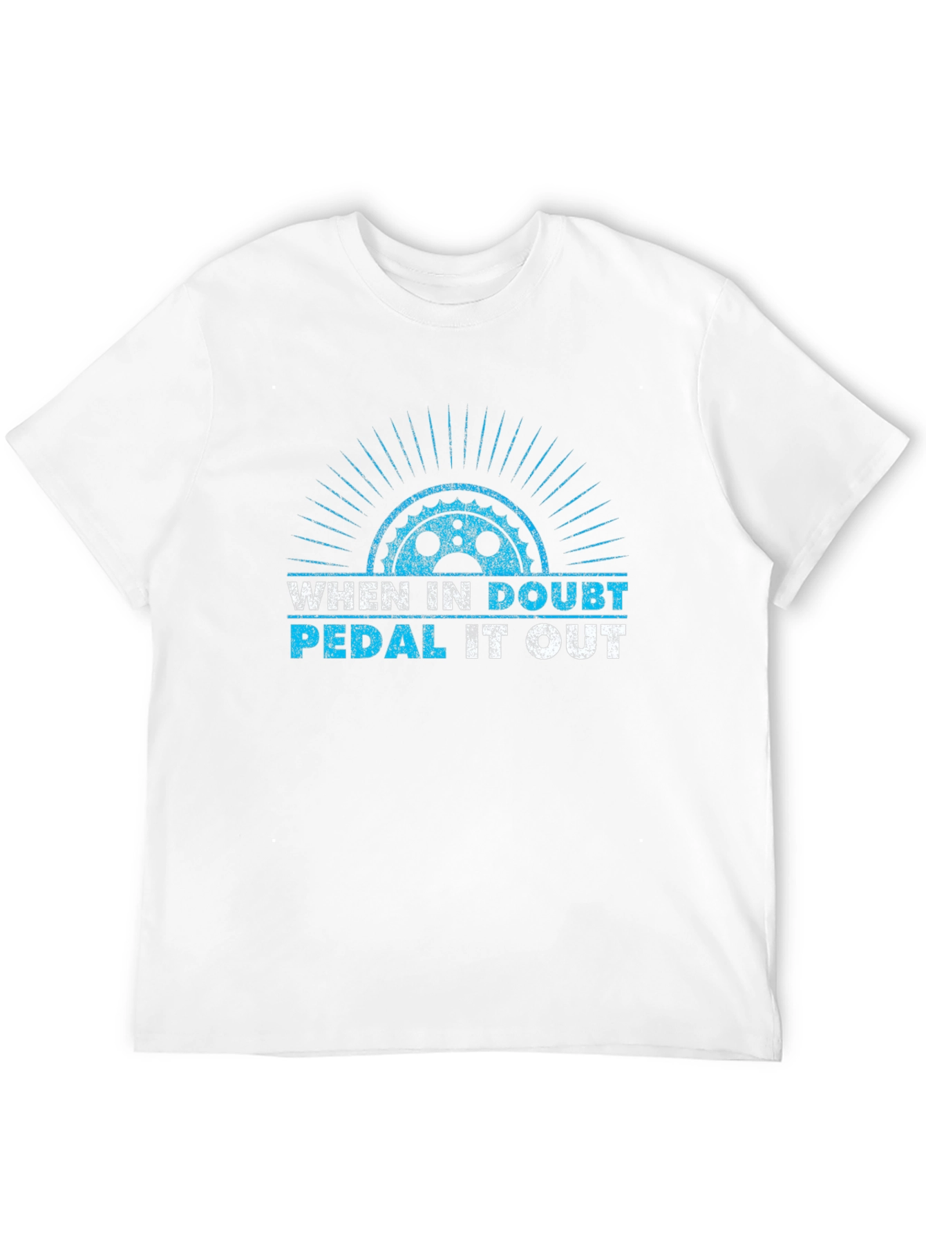 Black When In Doubt Pedal It Out Black T-Shirt view 12