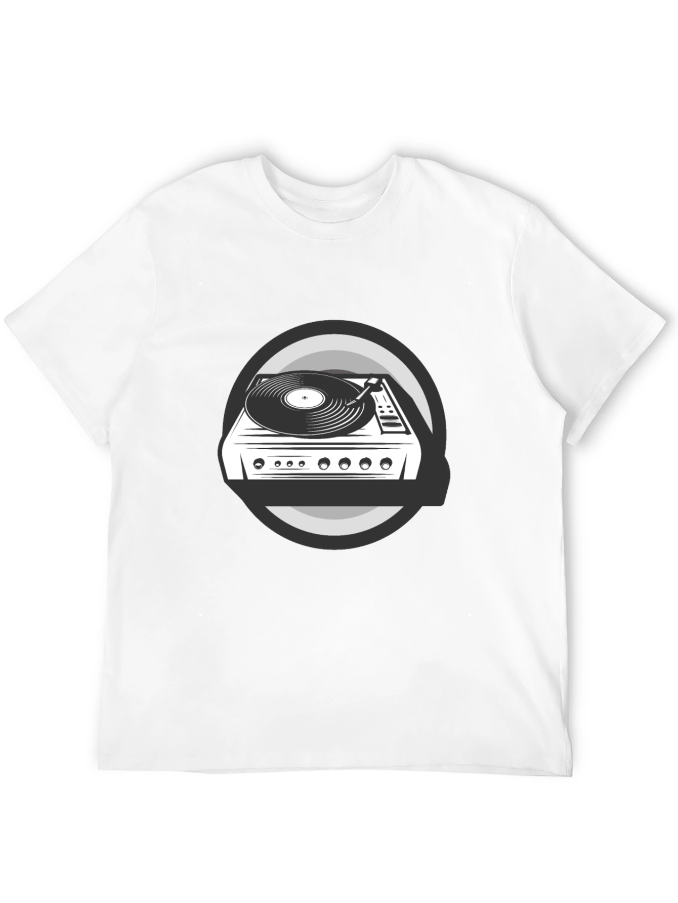 Black DJ Turntable Graphic Tee - Black view 12