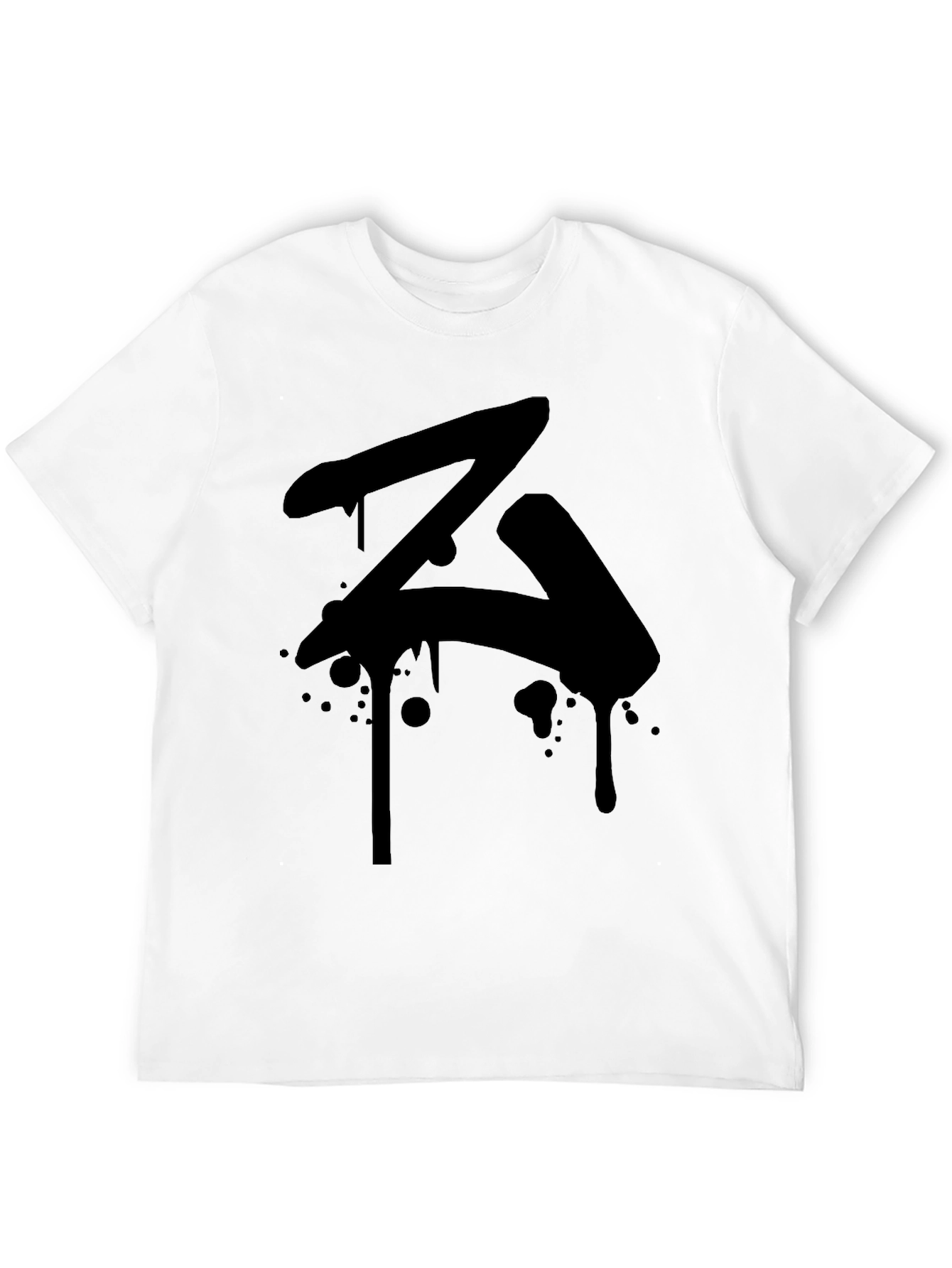 Black Urban Drip Tee - Abstract Z Graphic view 12