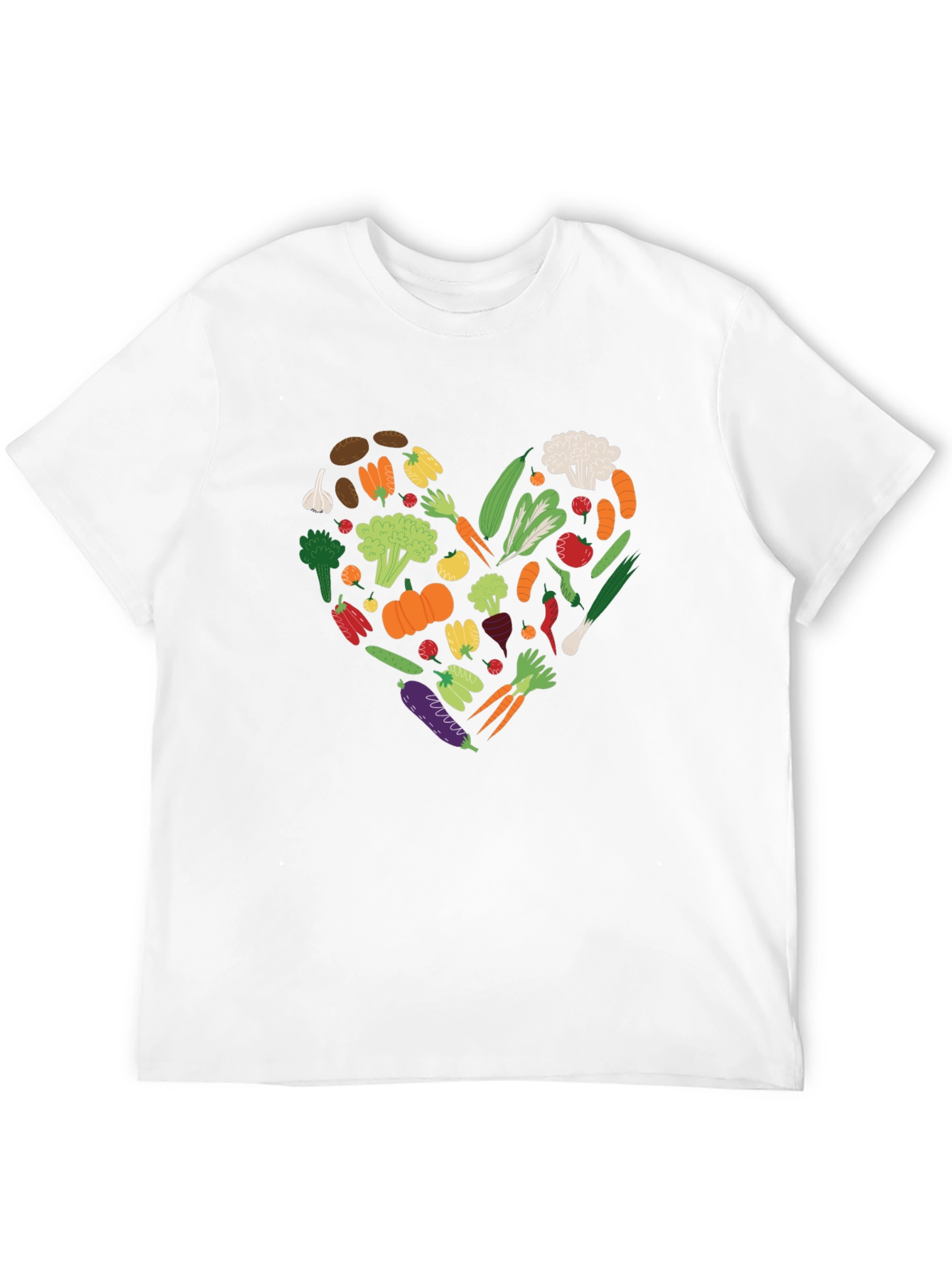 Black Vegan Heart T-Shirt - Eat Your Veggies! view 12