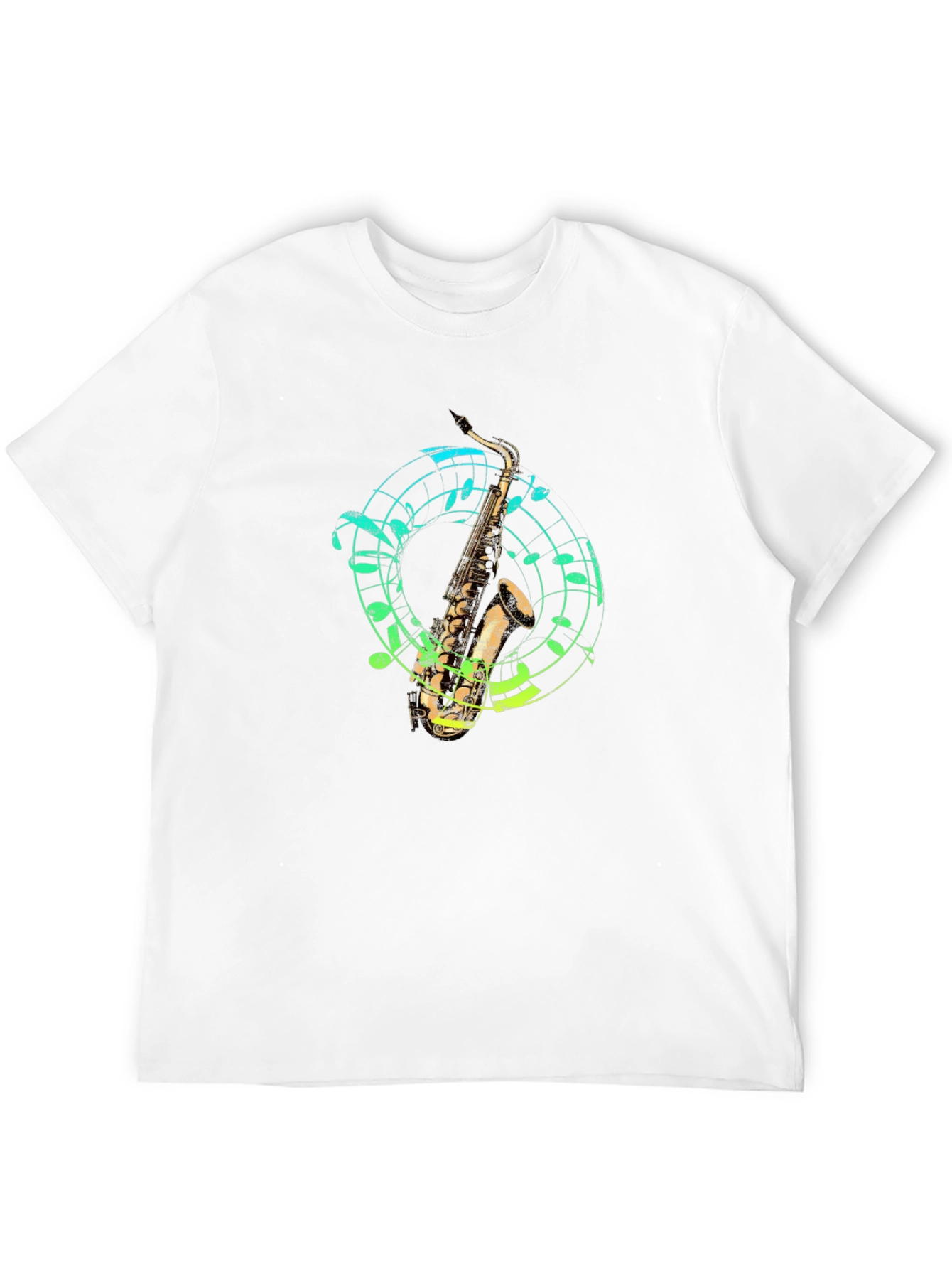 Black Saxophone Music T-Shirt - Cool Graphic Tee view 12