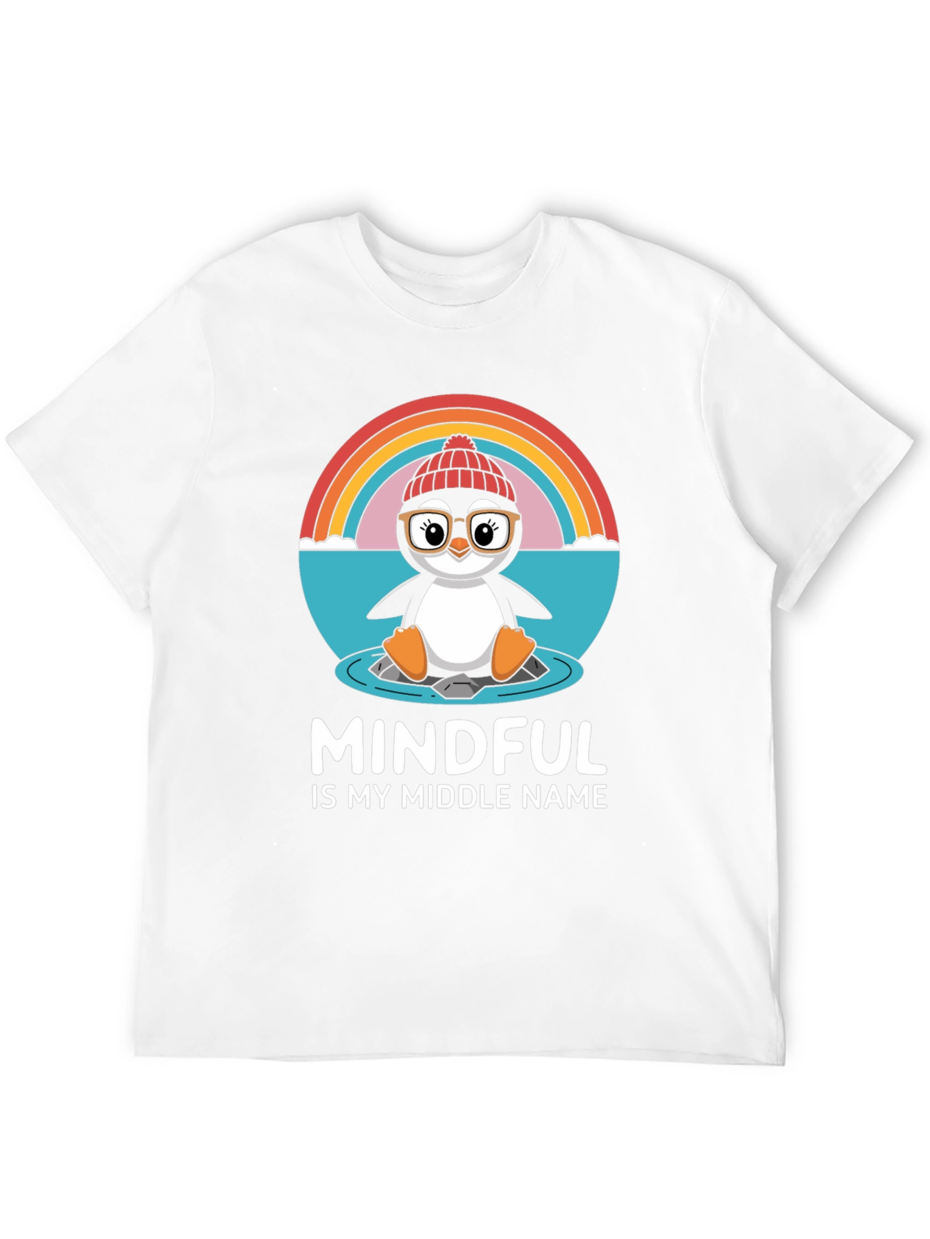 Black Mindful Penguin T-Shirt - Cute & Comfy Tee view 12