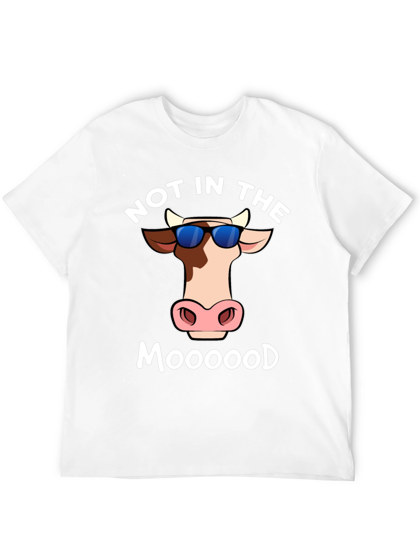 Black Not In The Moood T-Shirt - Funny Cow Tee view 12