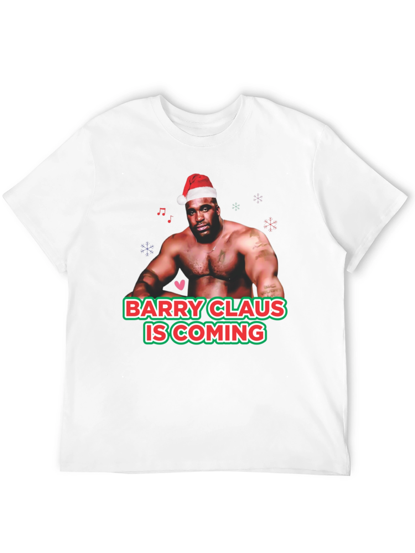 Black Barry Claus T-Shirt - Christmas Fun view 12