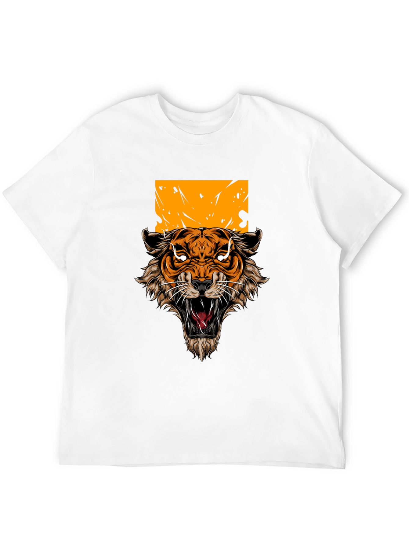 Black Tiger Graphic Print Black T-Shirt view 12