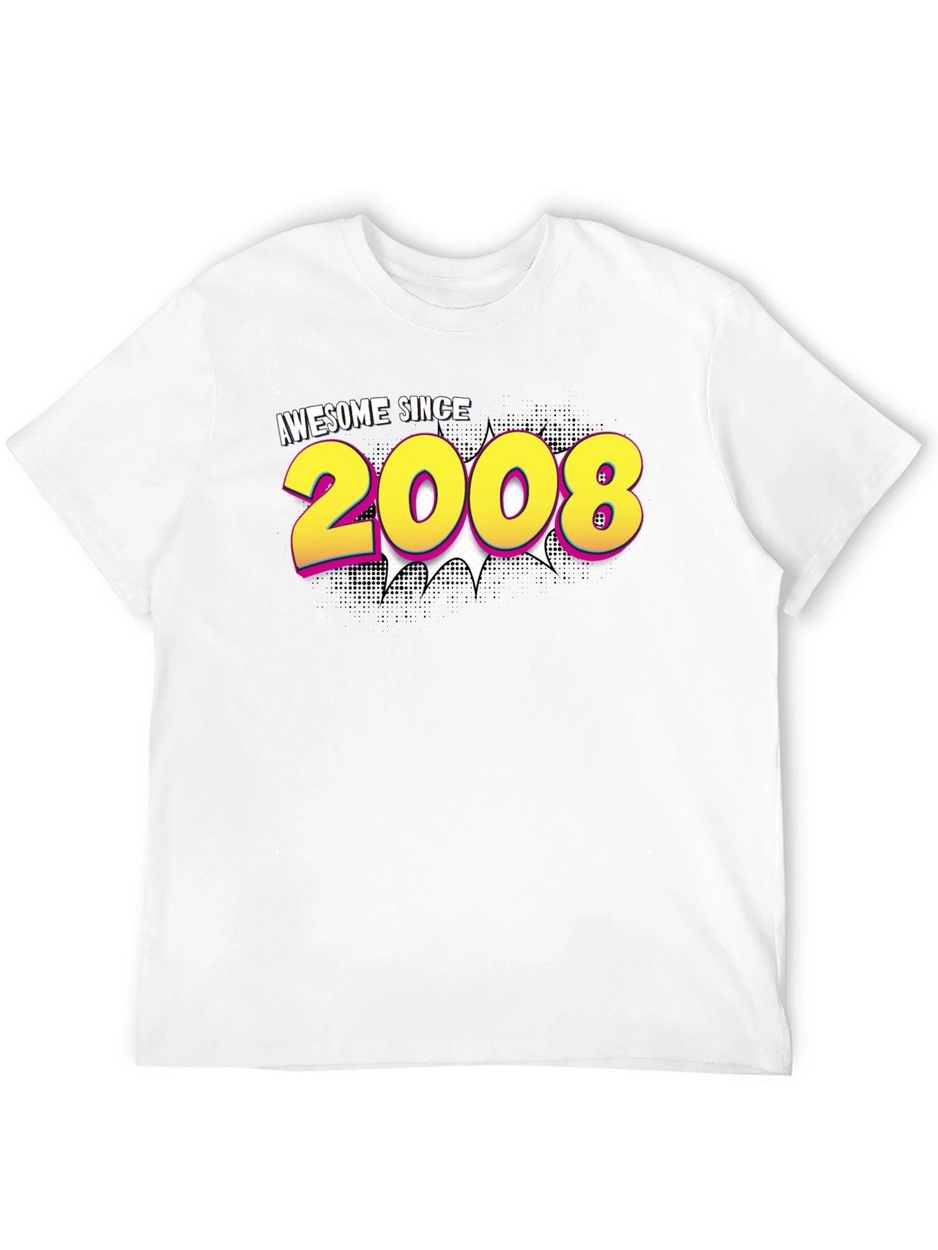 Black Awesome Since 2008 Graphic Tee view 12