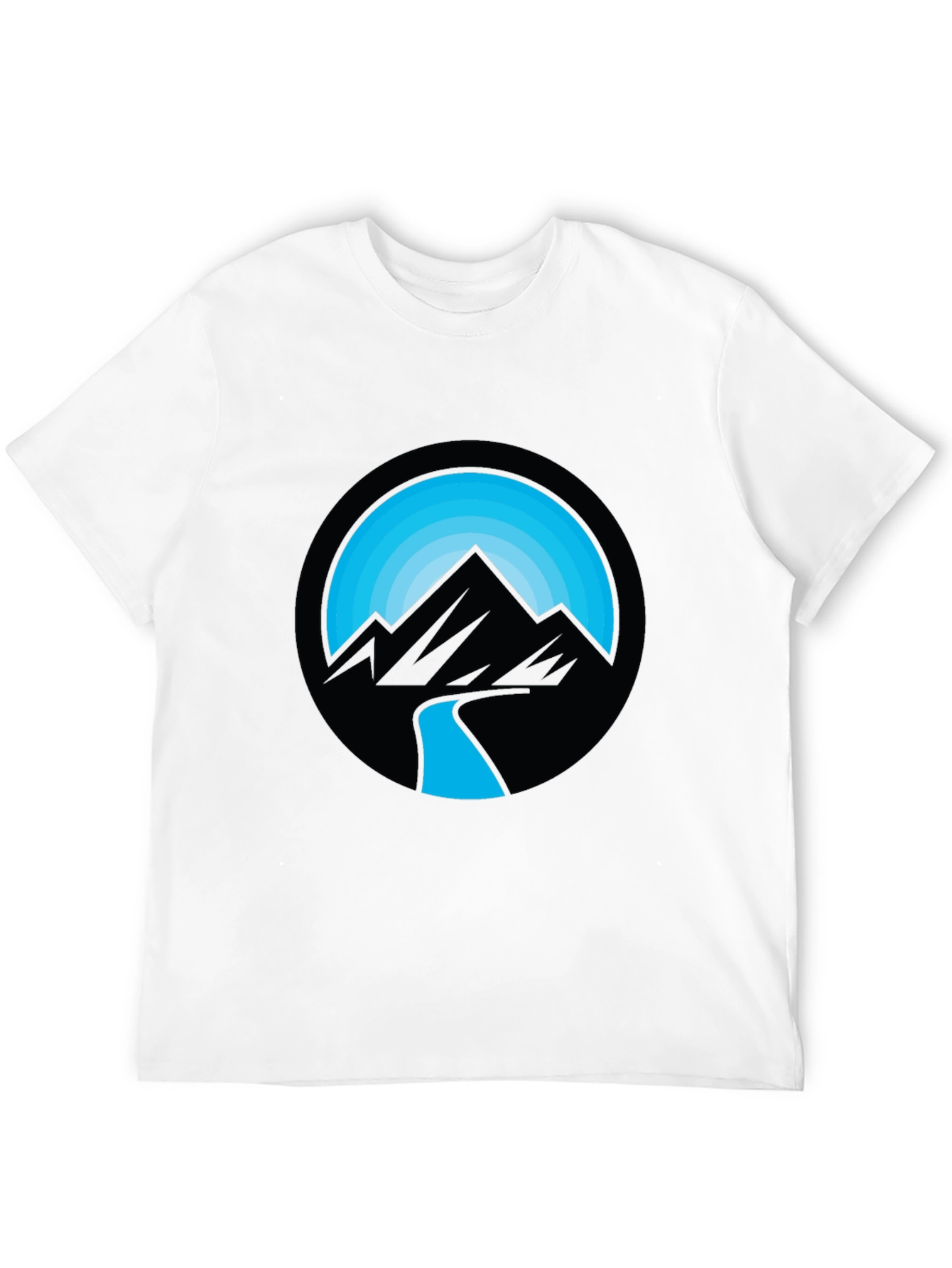 Black Mountain River Graphic Black T-Shirt view 12