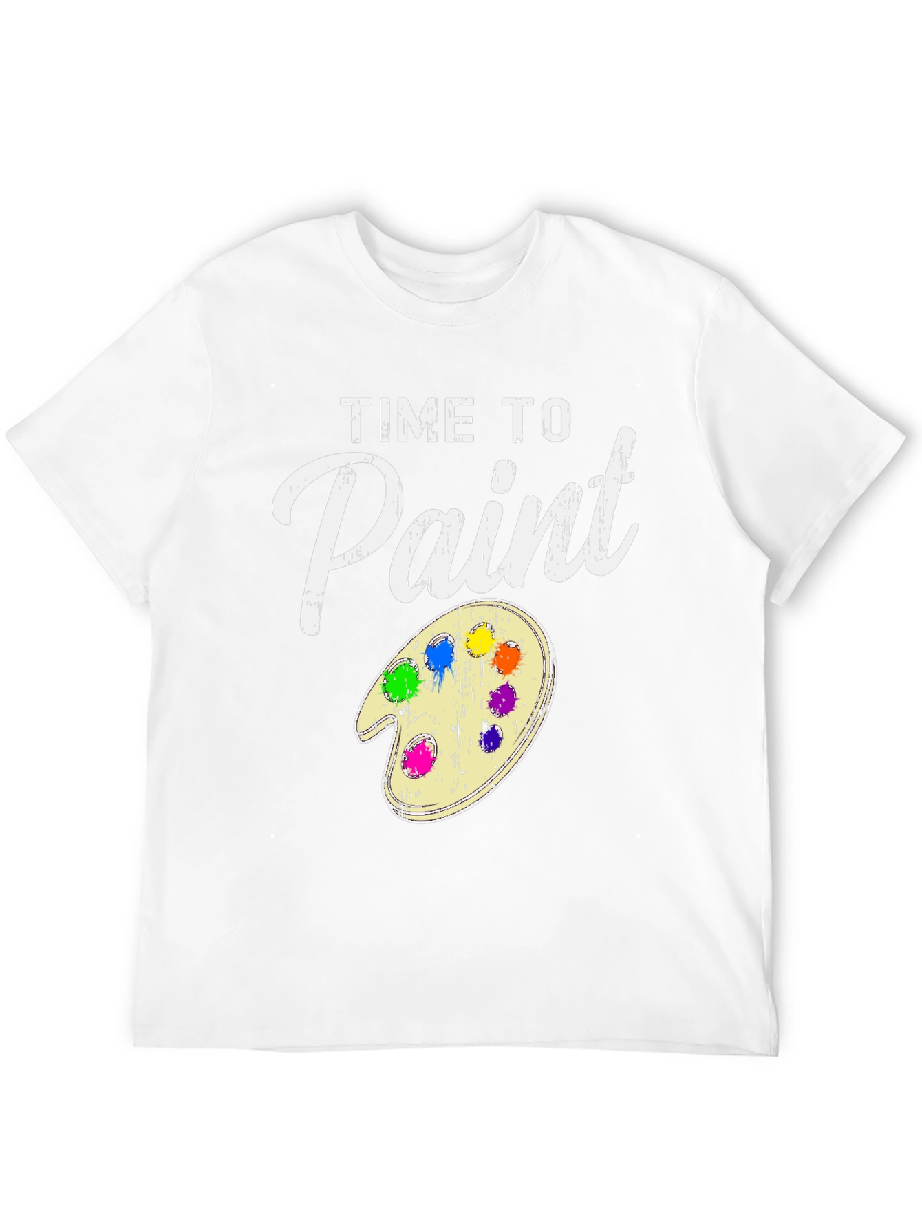 Black Time to Paint T-Shirt - Artist Palette Tee view 12