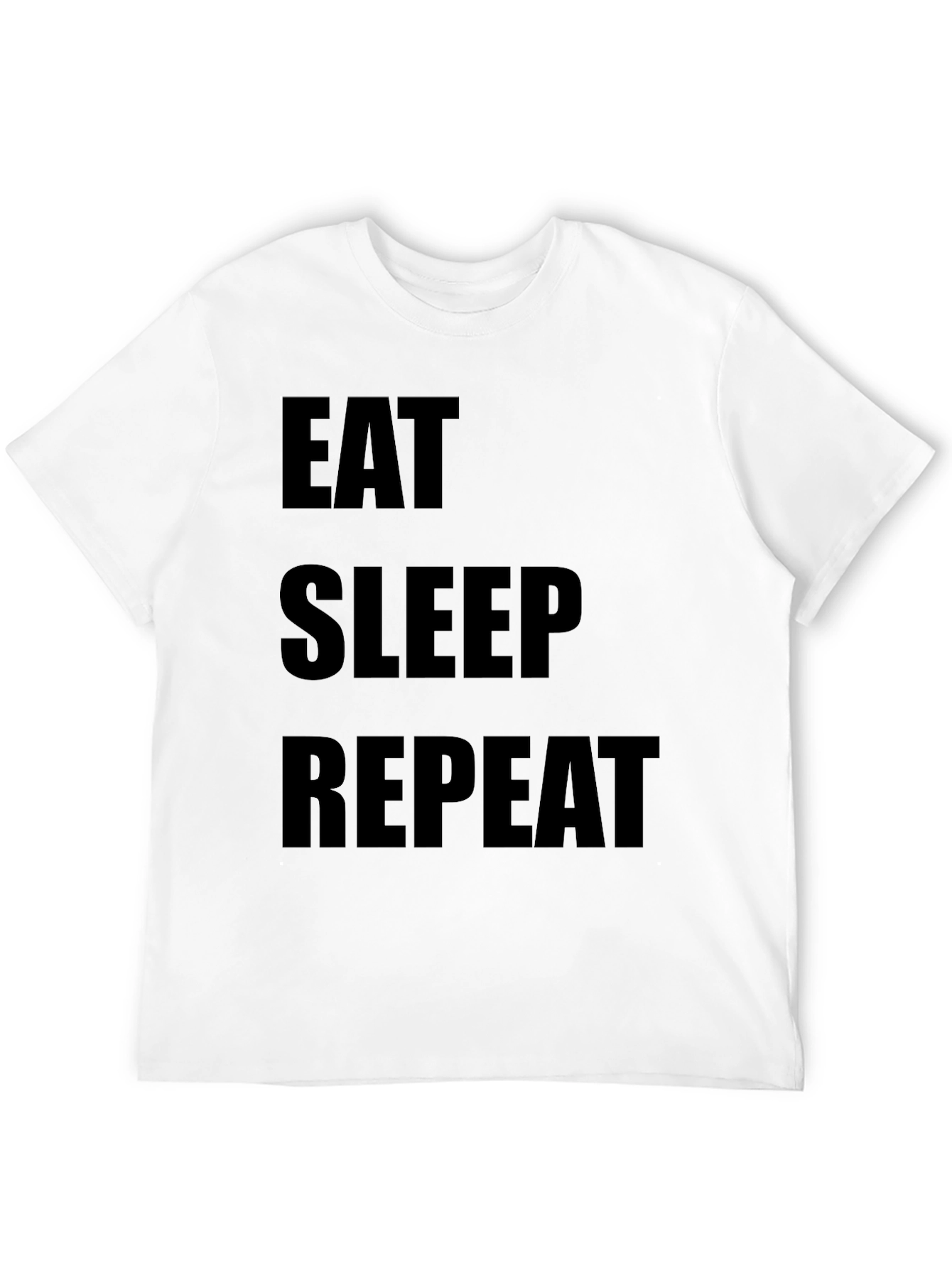 Black Eat Sleep Repeat Black T-Shirt view 12