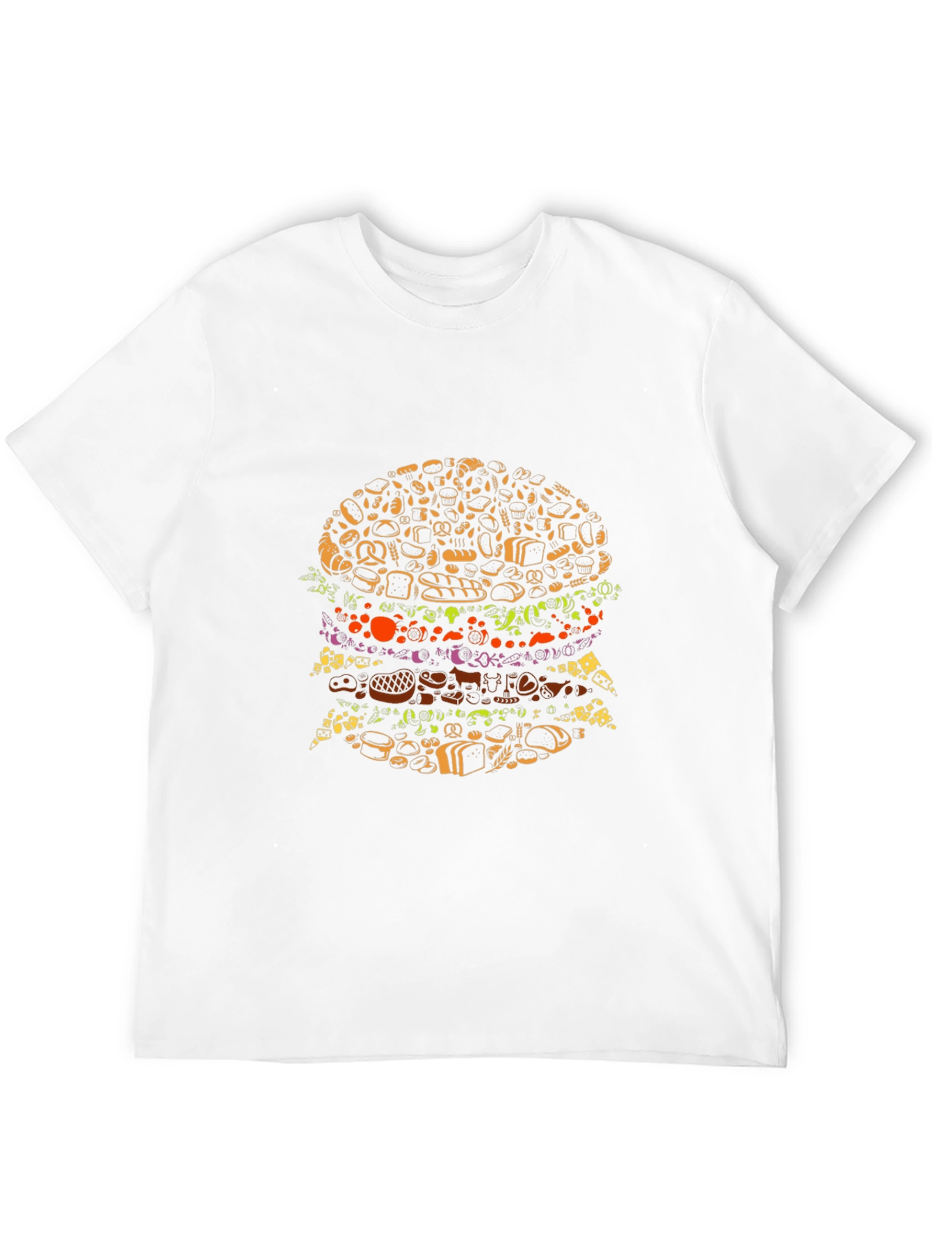 Black Foodie Burger Graphic Tee - Unique Design T-Shirt view 12