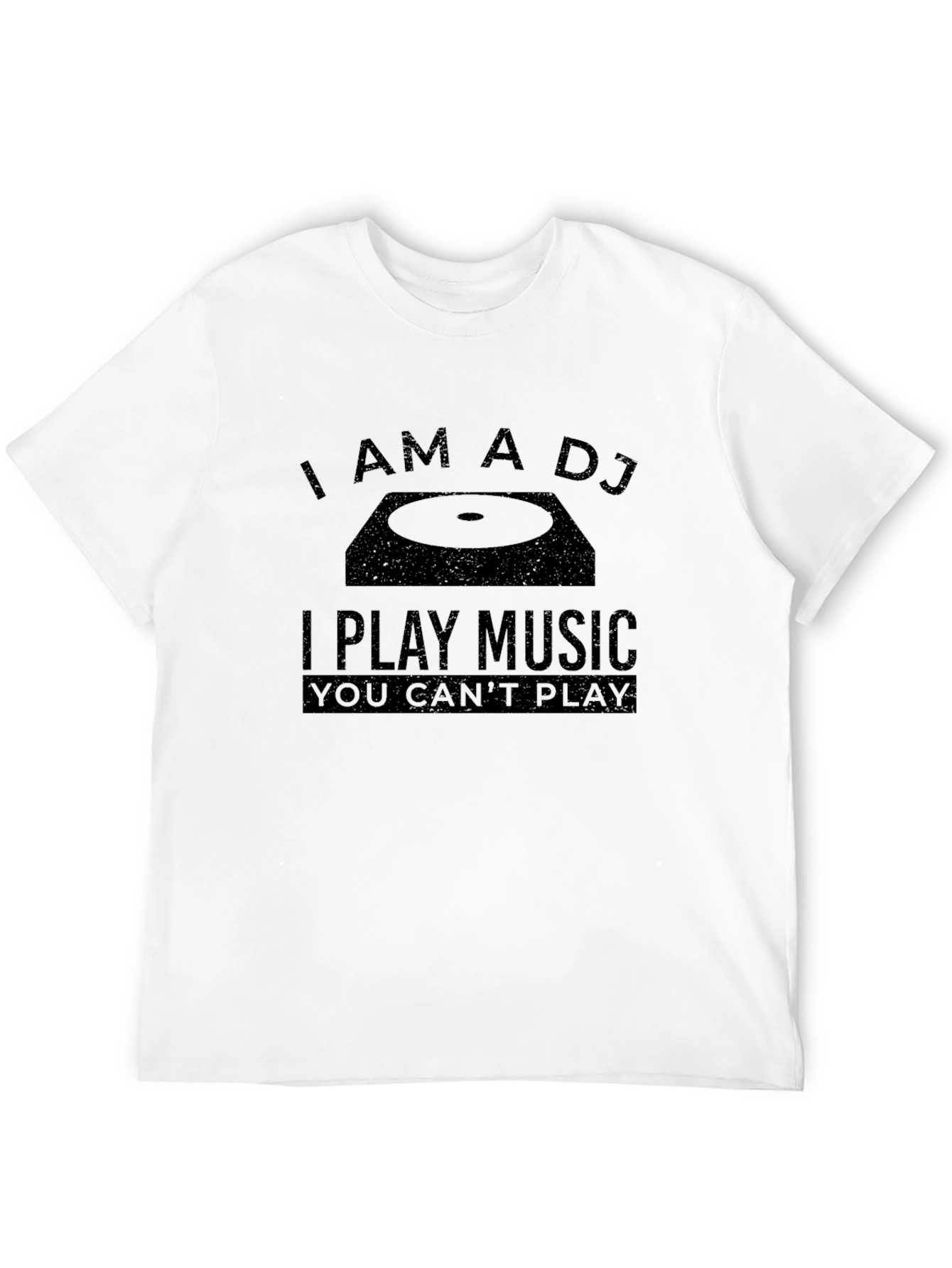 Black I Am A DJ Funny Music T-Shirt view 12