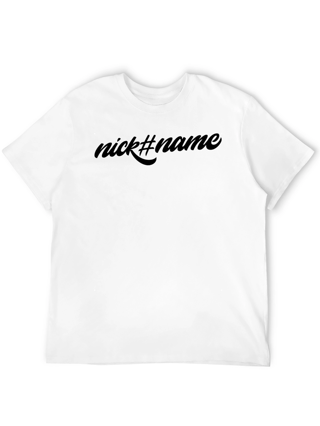 Black Nick#Name Black Graphic Tee - Soft Cotton Casual Wear view 12