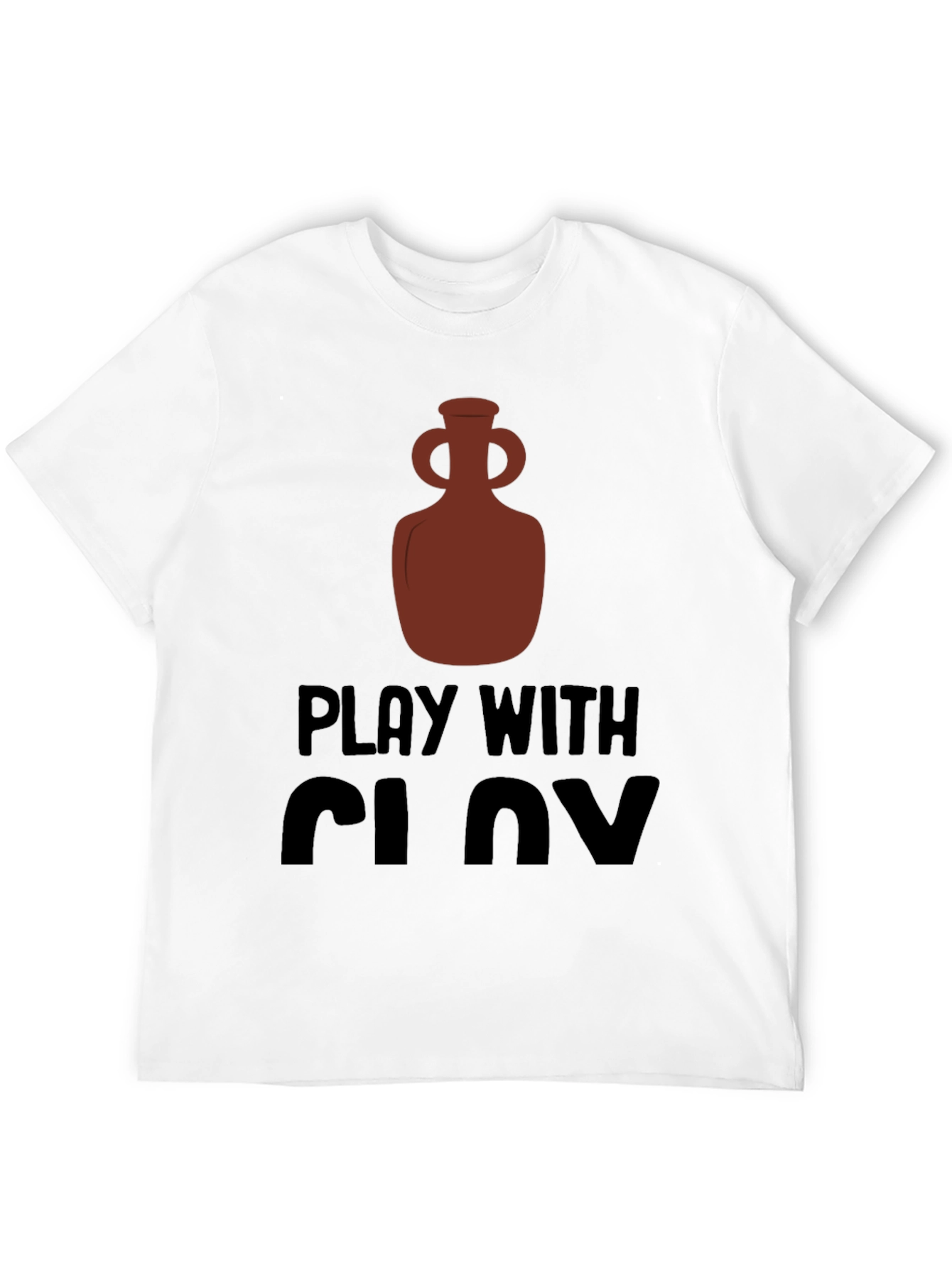Black Play With Clay Graphic Tee Pottery Lover T-Shirt view 12