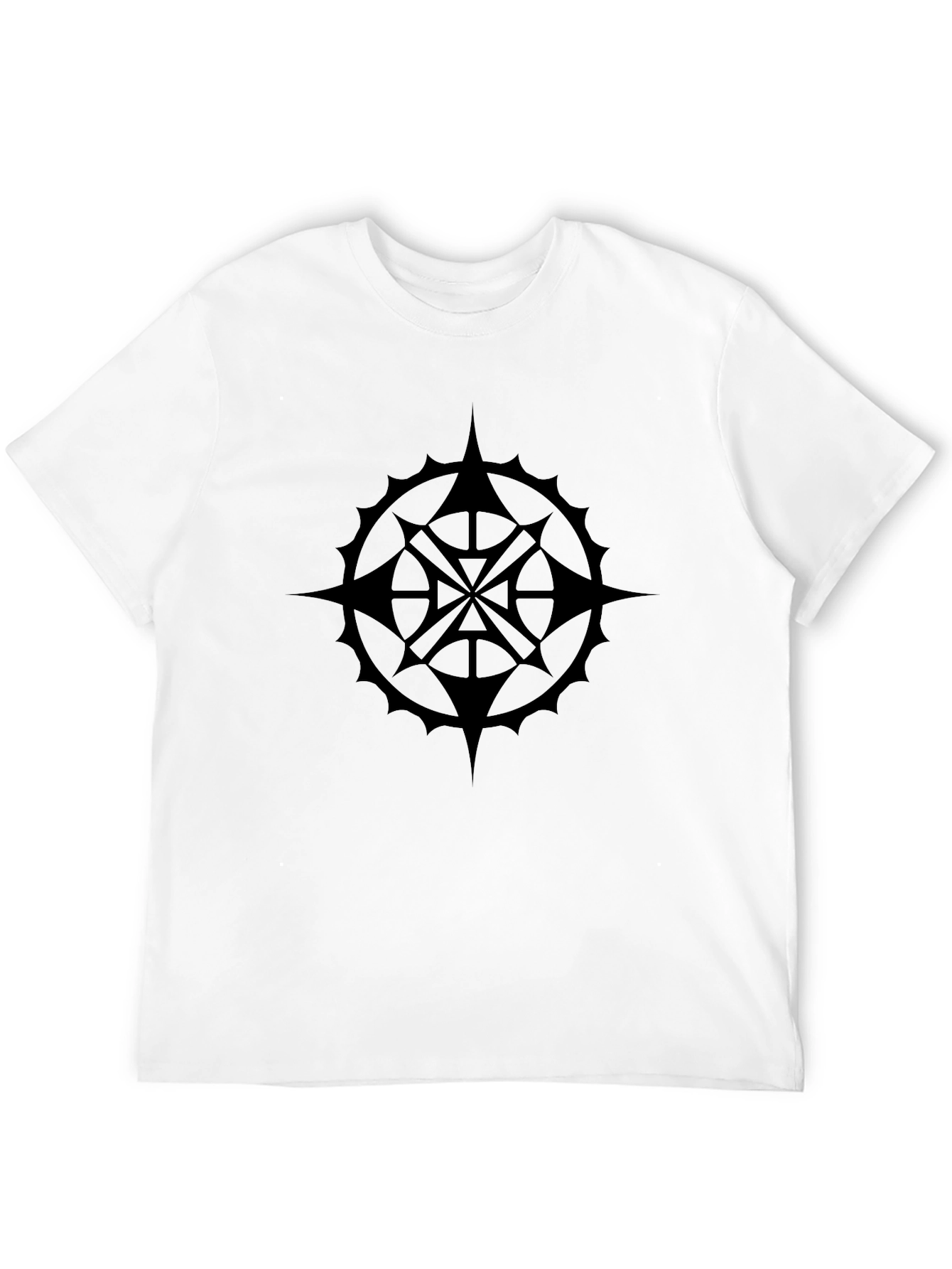 Black Black Star Compass Graphic Tee - Classic Style view 12