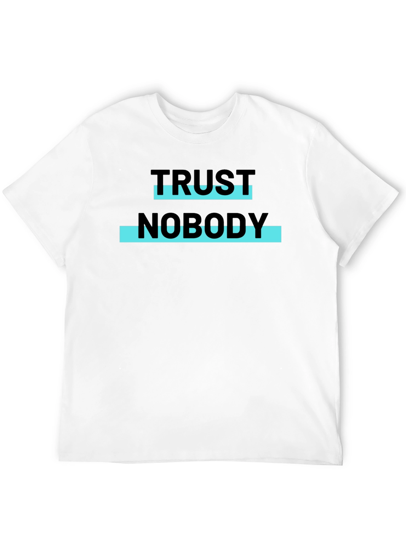Black Trust Nobody Graphic Print Tee - Black Cotton Blend view 12
