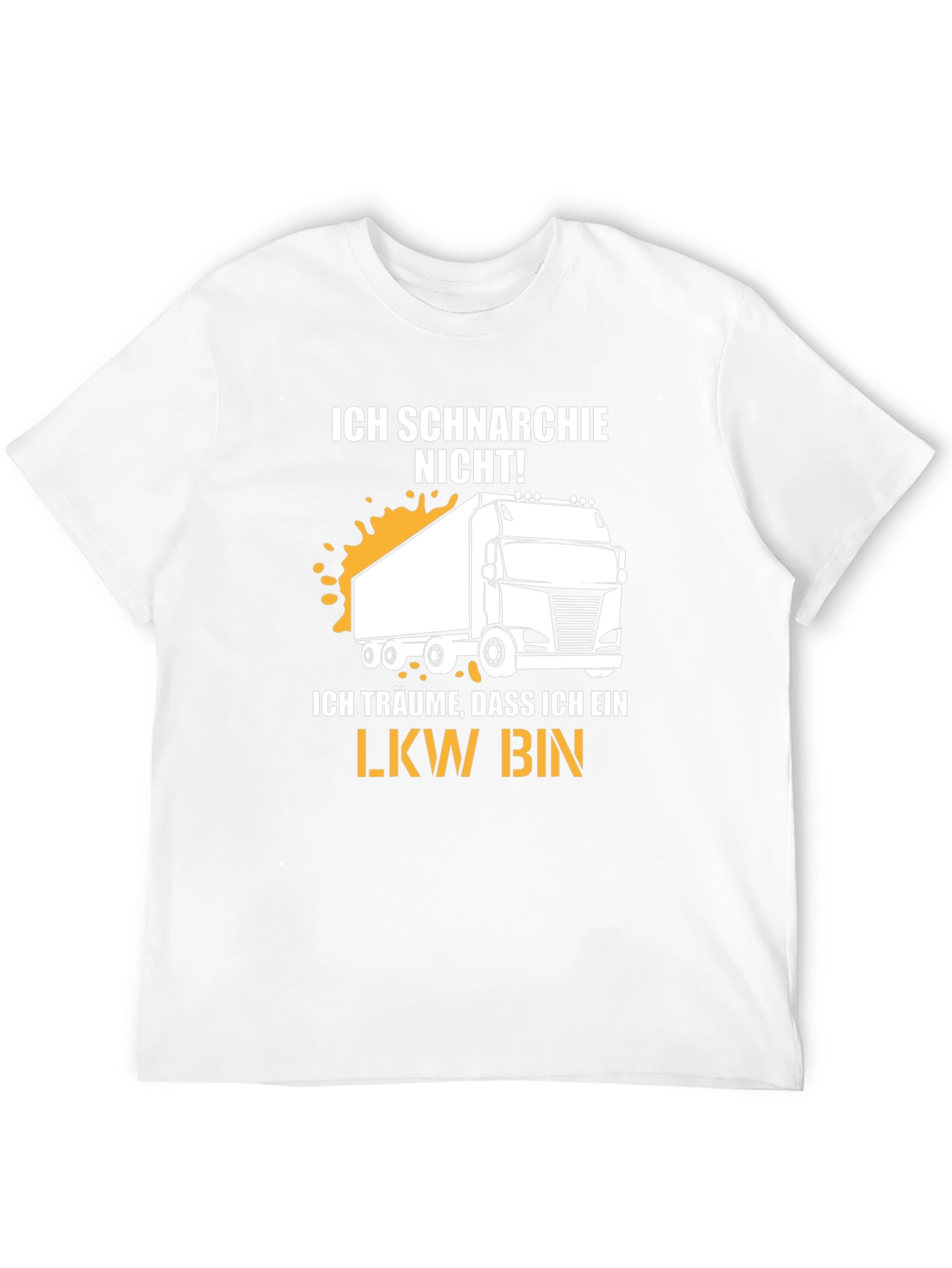 Black Ich Schnarchie Nicht! Trucker T-Shirt view 12