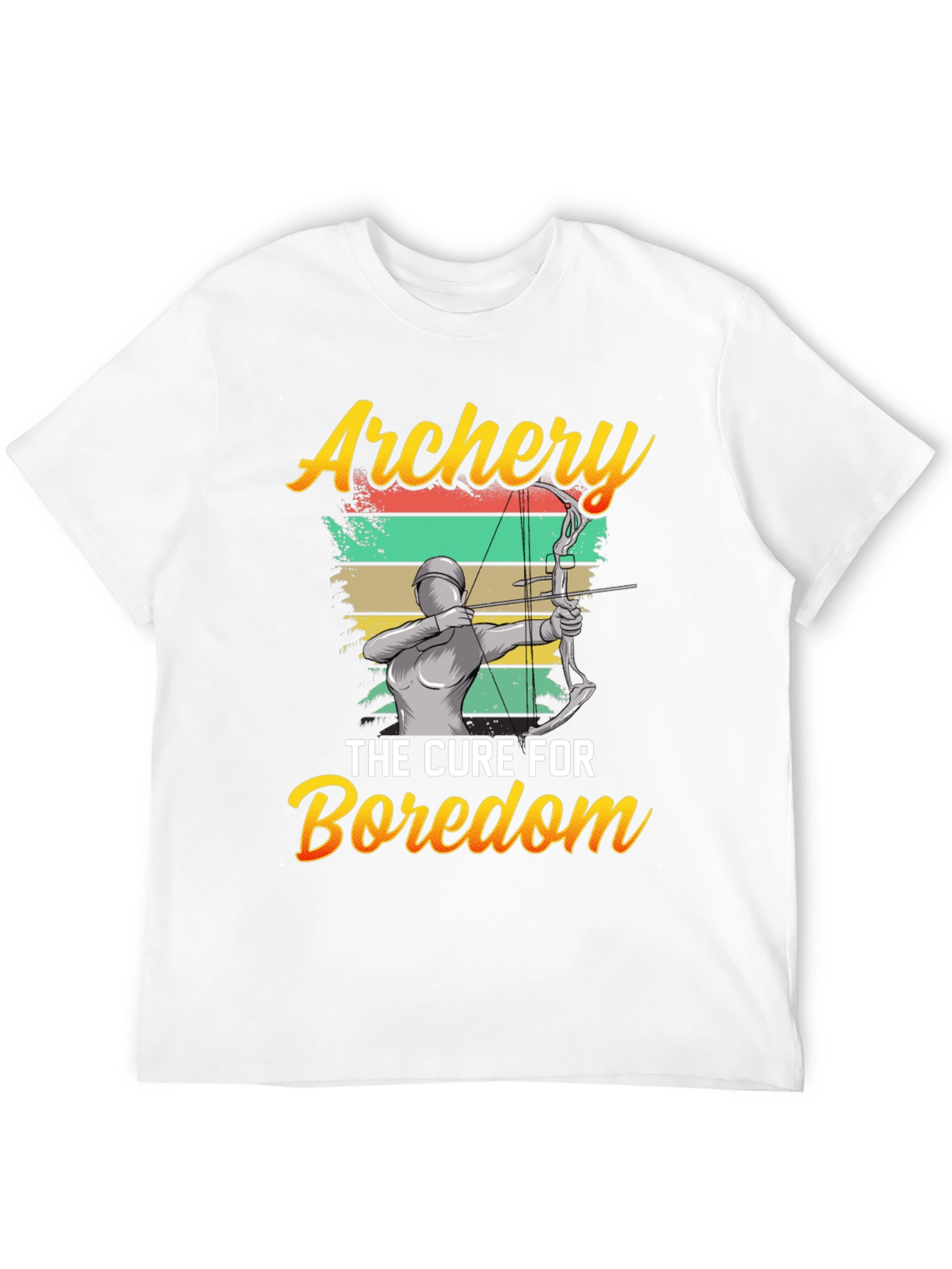 Black Archery: The Cure for Boredom Graphic T-Shirt view 12