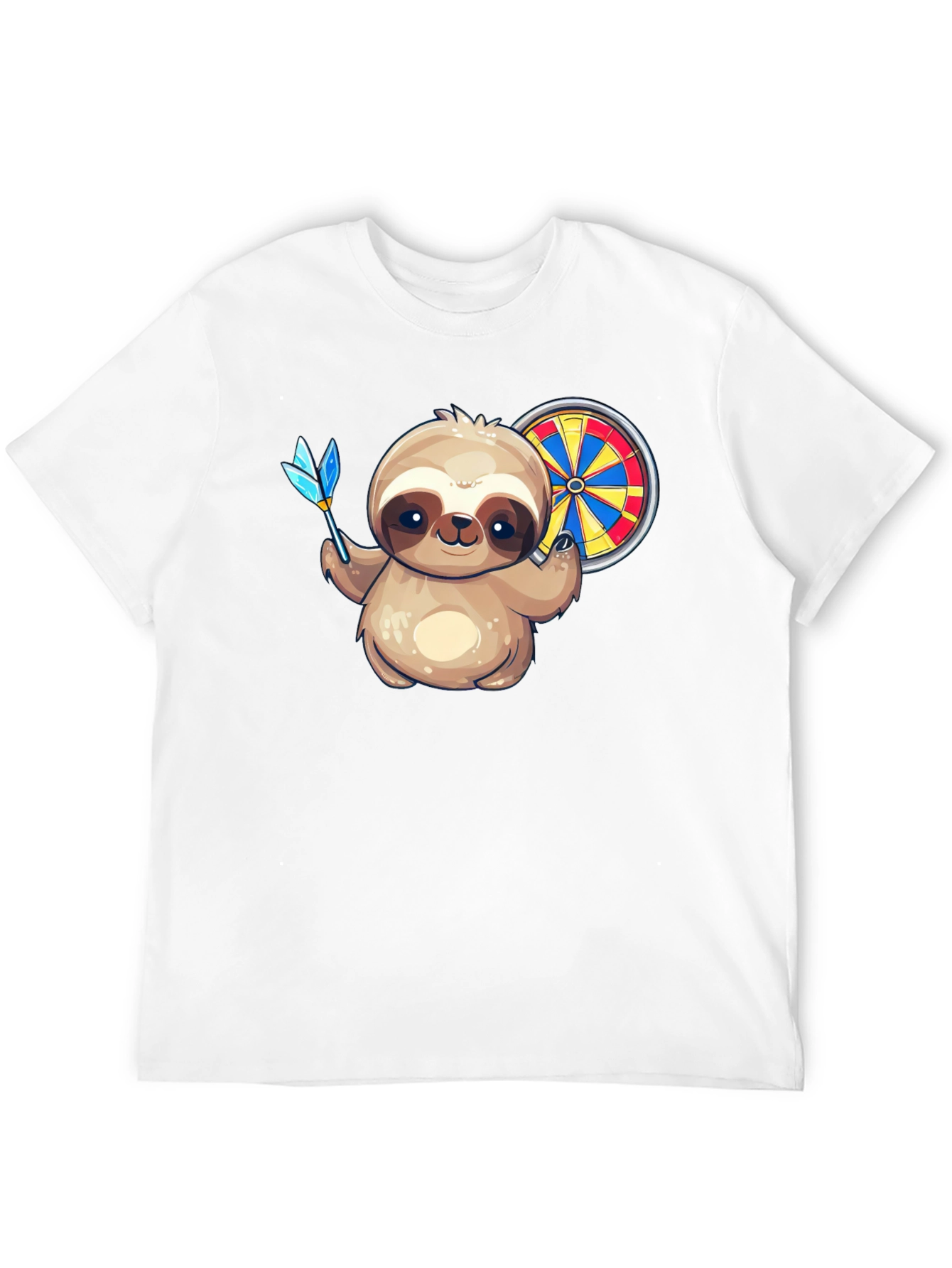 Black Sloth Dart T-Shirt - Novelty Graphic Tee for Dart Lovers view 12