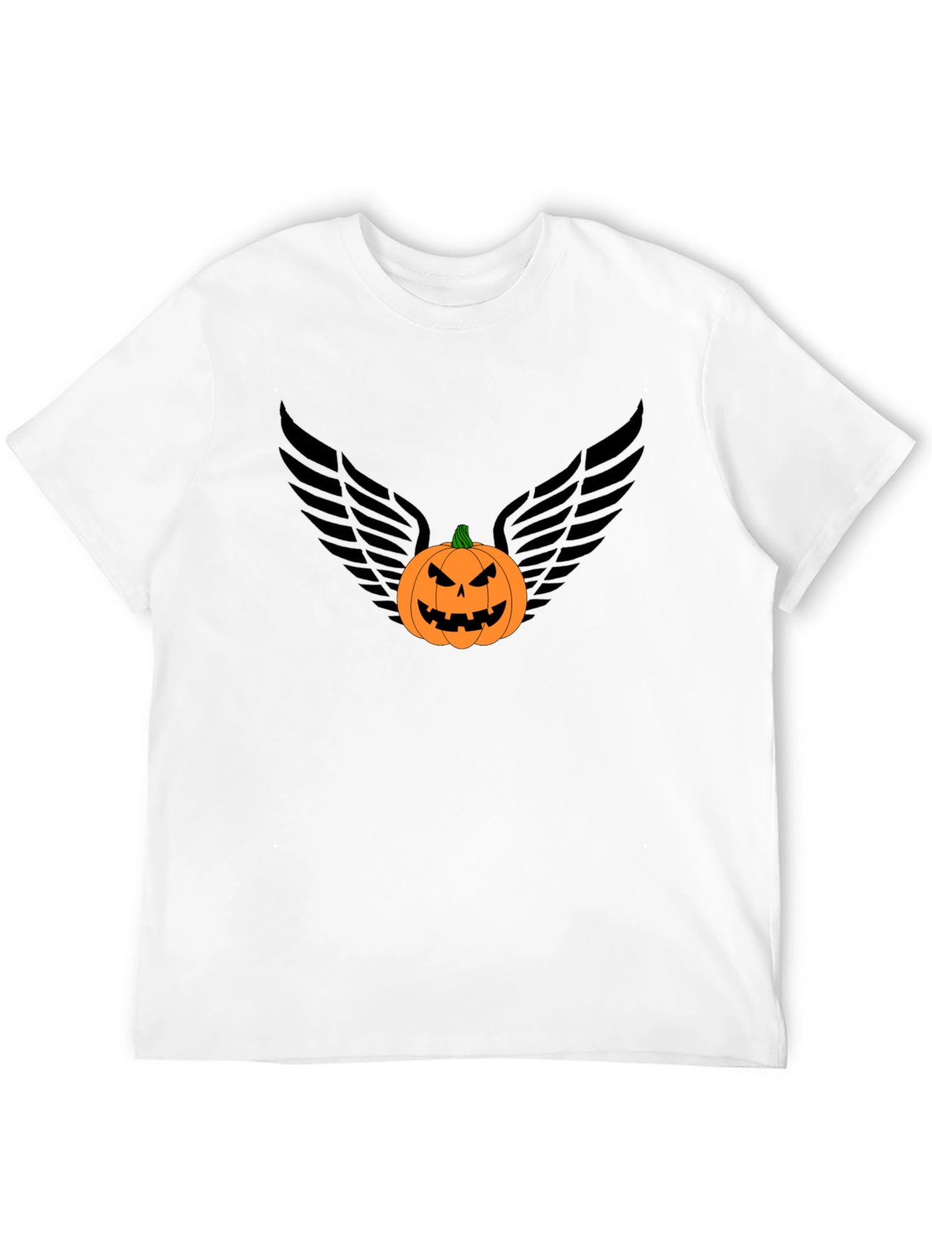 Black Pumpkin Angel Wings Graphic Tee view 12