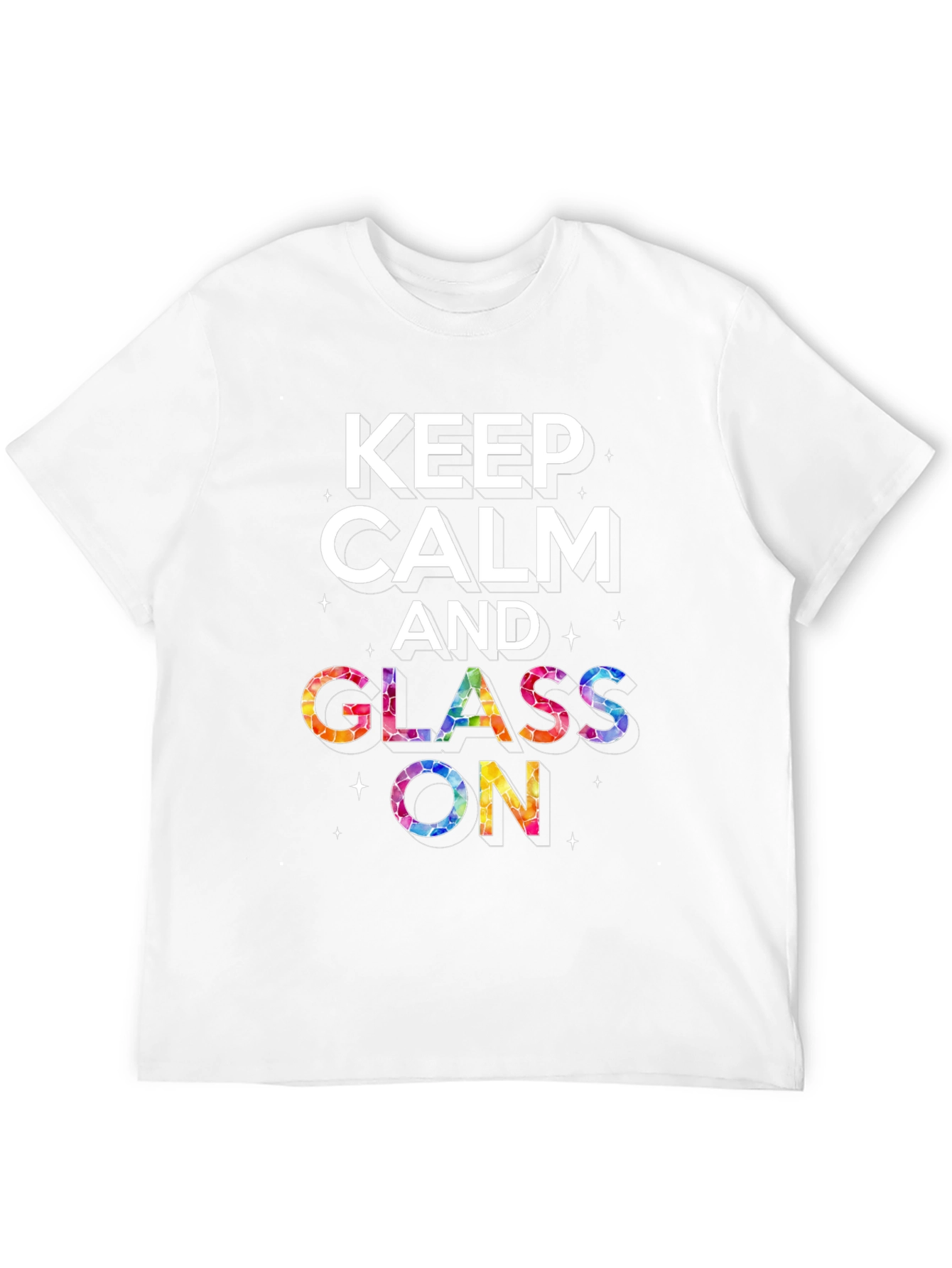 Black Keep Calm and Glass On Black Graphic Tee view 12