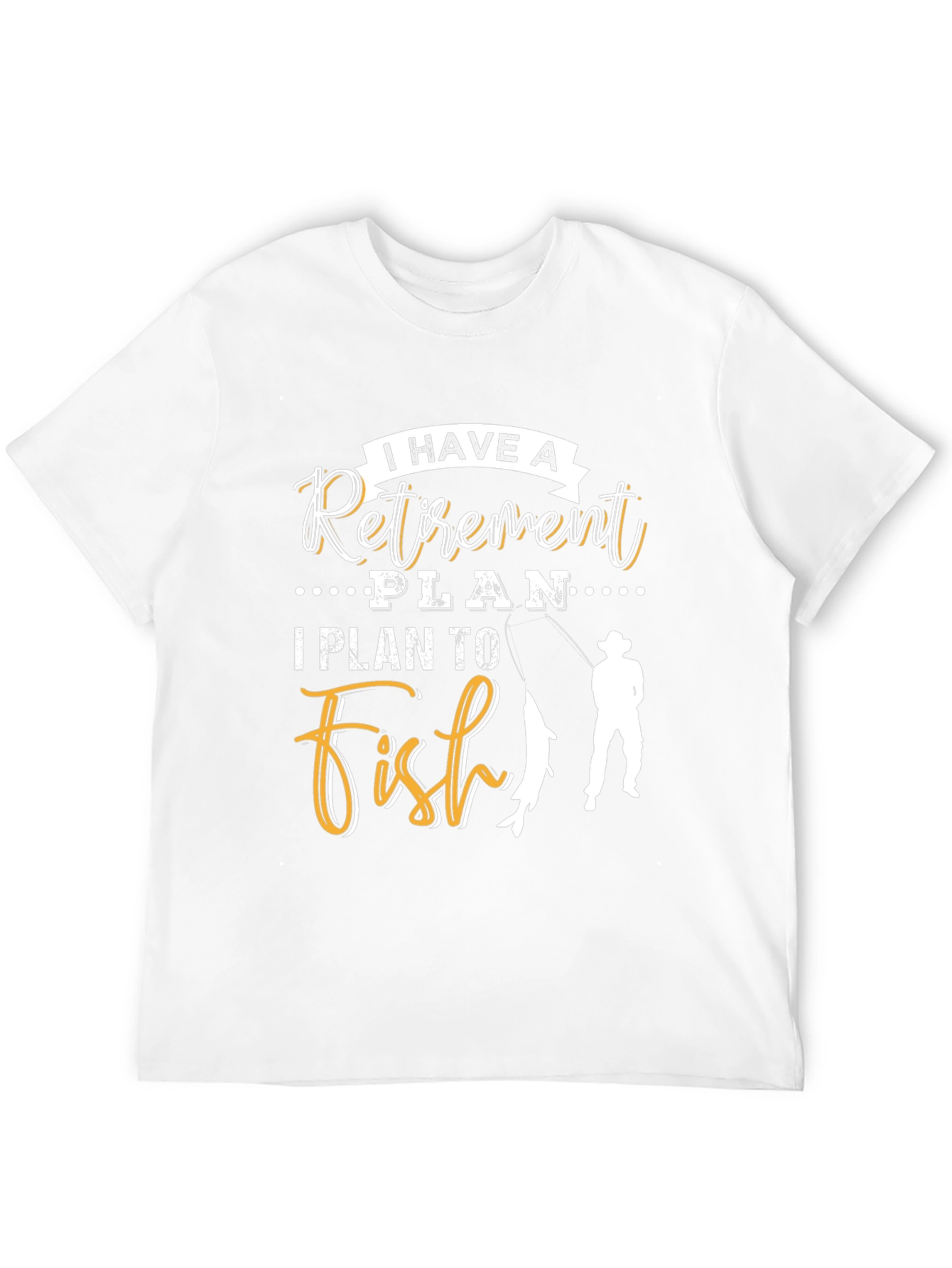 Black Retirement Plan Fishing T-Shirt view 12