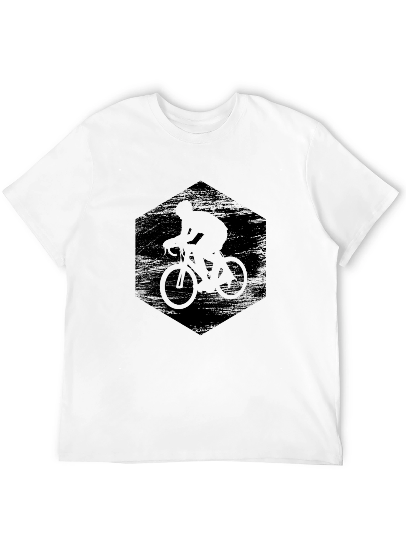 Black Men's Black Cycling Silhouette Graphic Tee view 12