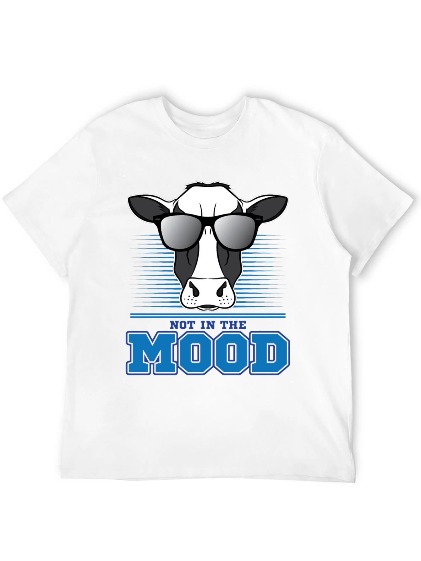 Black Not in the Mood Cow Graphic Tee view 12