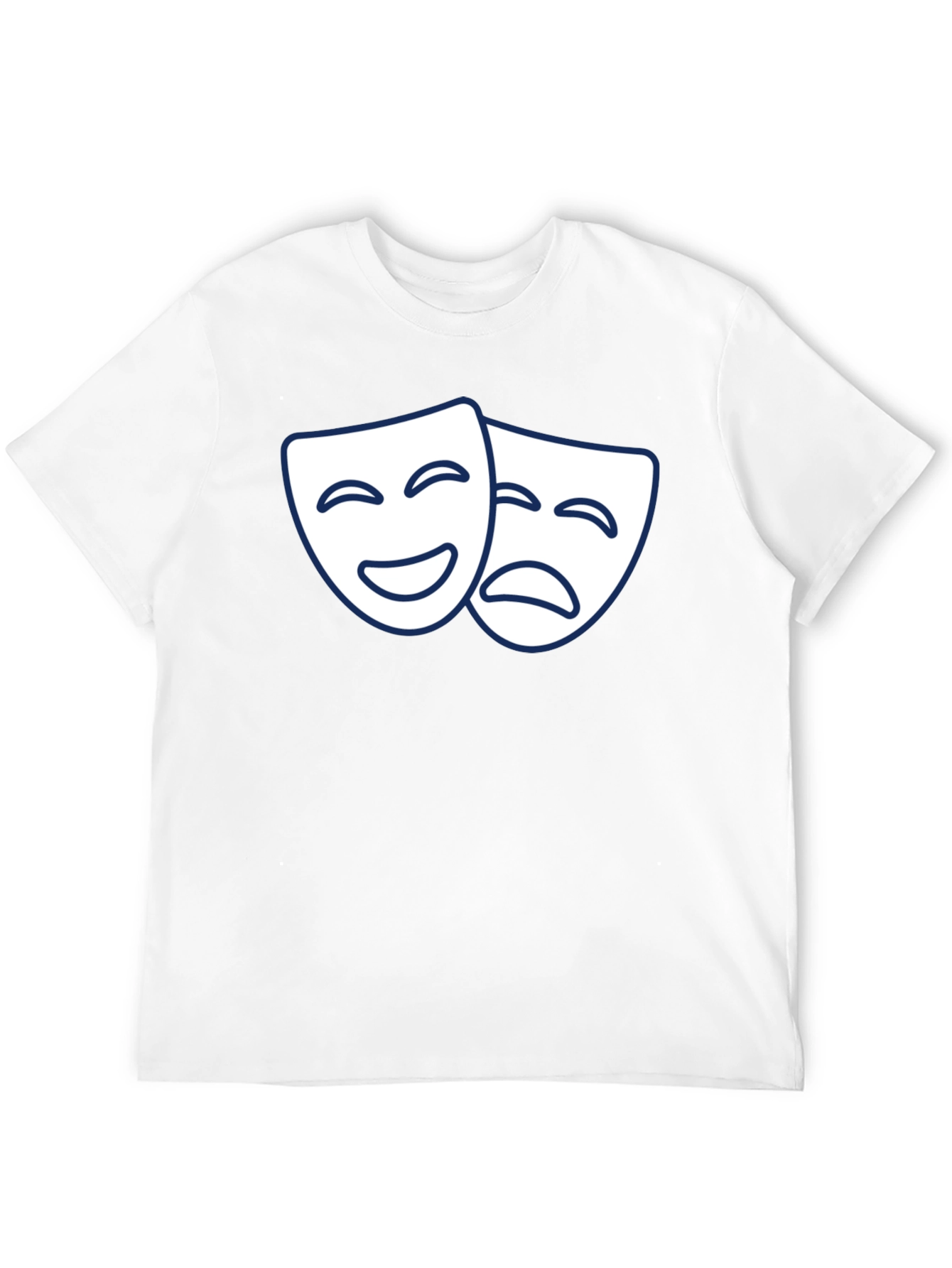 Black Comedy Tragedy Masks Graphic T-Shirt - Black view 12
