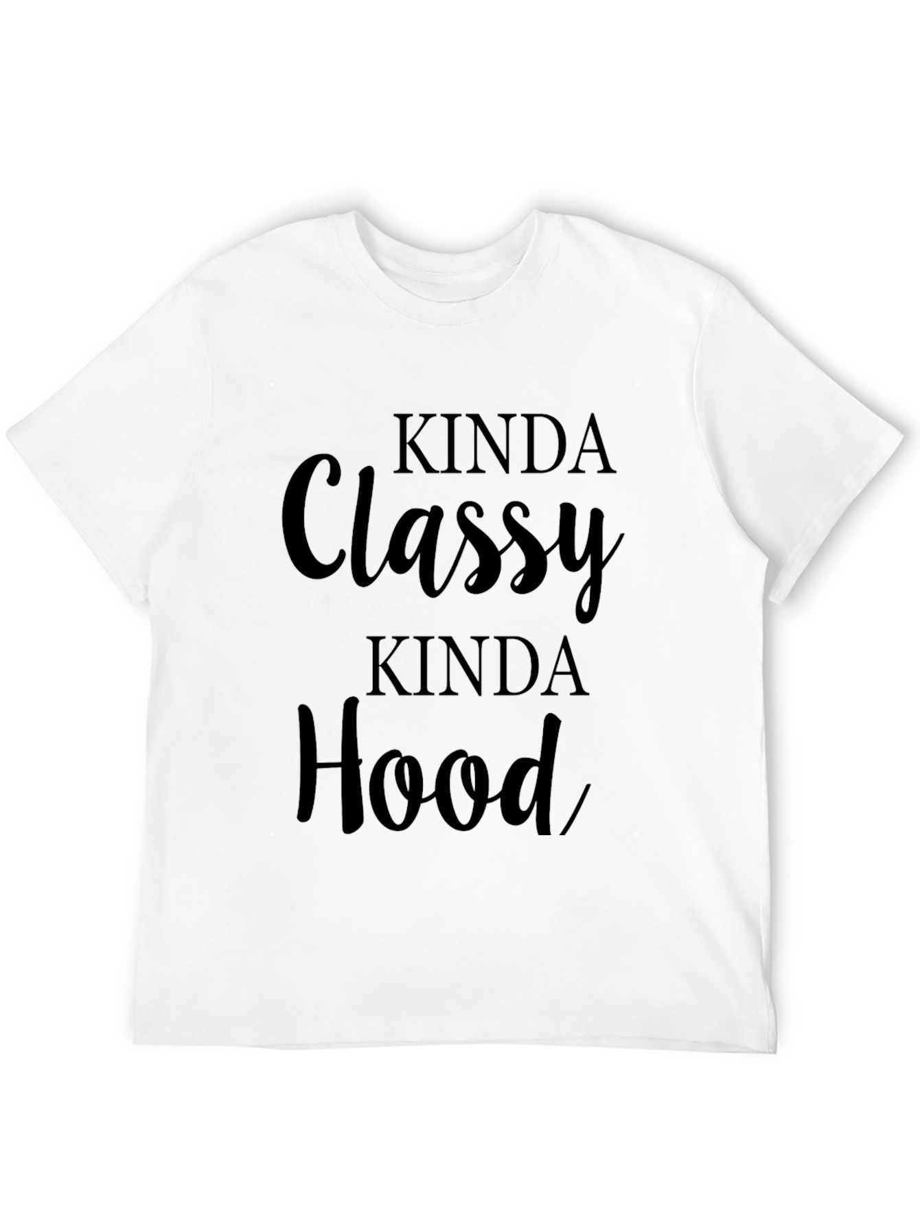 Black Kinda Classy Kinda Hood Graphic Tee view 12