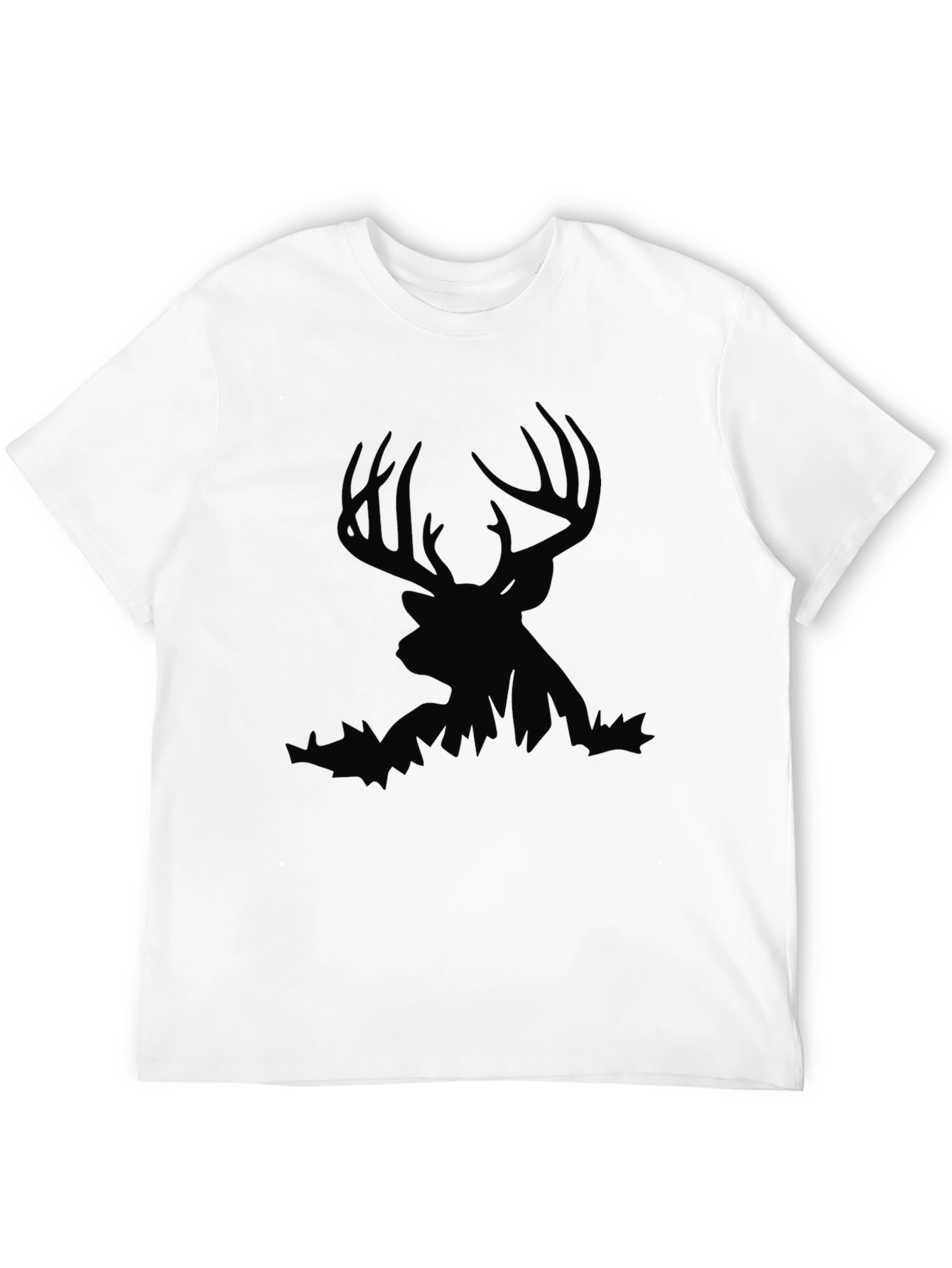 Black Men's Deer Silhouette Graphic Tee - Black view 12