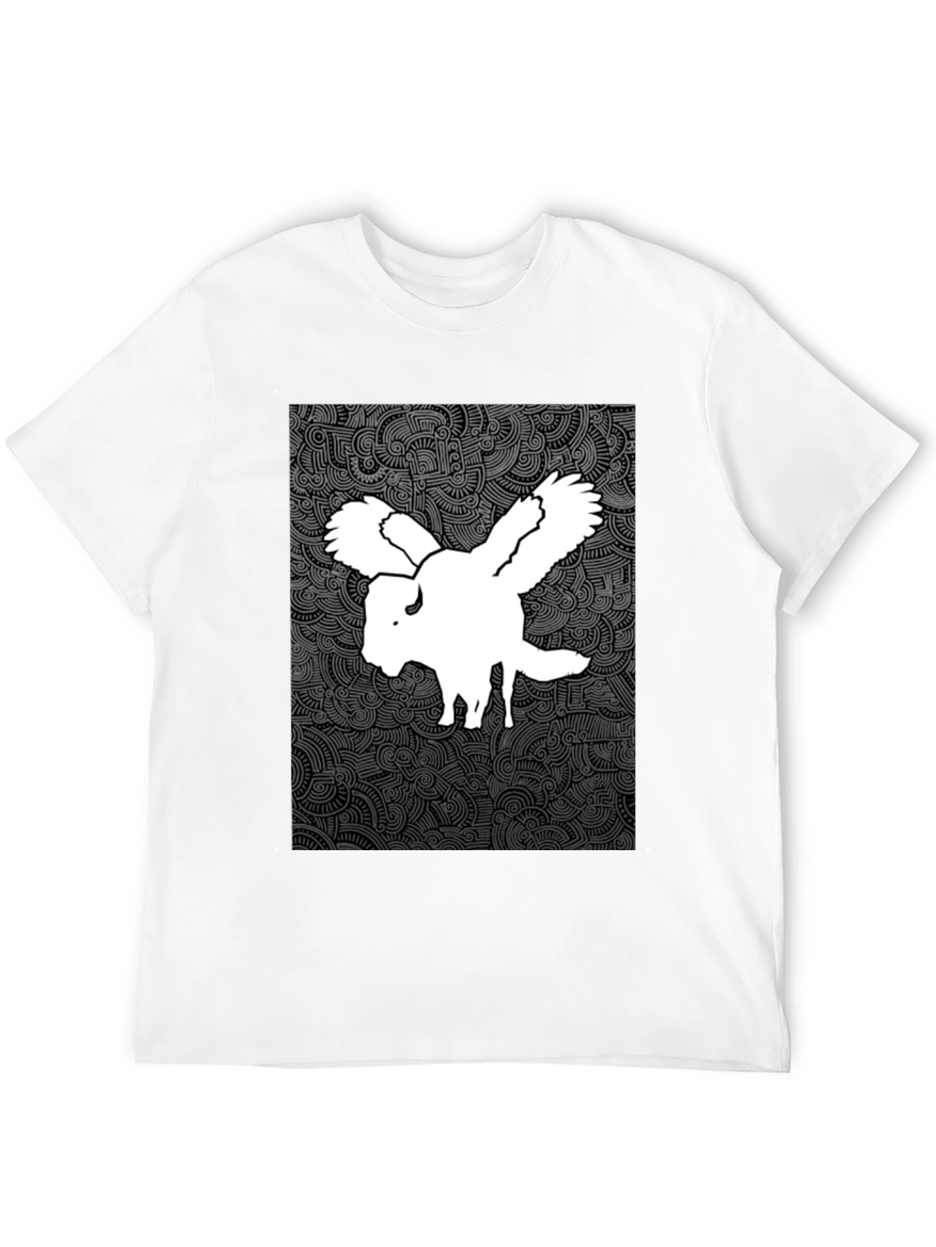 Black Winged Buffalo Graphic Tee - Black Cotton Shirt view 12